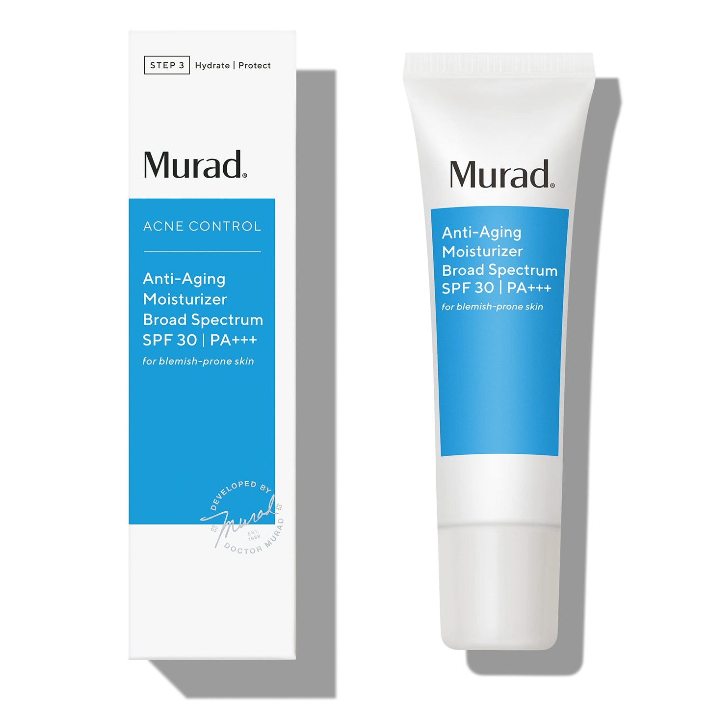 Murad Anti-Aging Moisturizer Broad Spectrum SPF 30 - Acne Control Grease-Free Face Moisturizer for Women & Men - Anti-Aging Face Cream with SPF, 1.7 Fl Oz