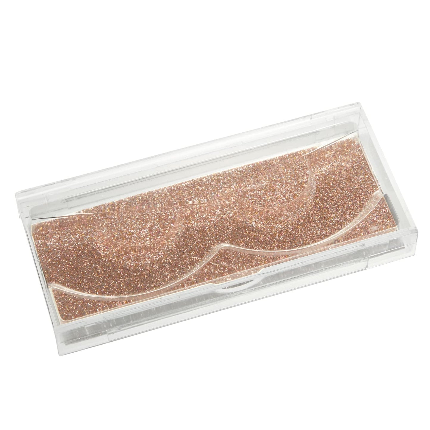 Stockroom Plus 30-Pack Rose Gold Glitter Empty Eyelash Case for False Eyelashes, Lash Cases Empty Bulk Wholesale with Glitter Paper Card for Makeup Artists (4.4 x 2 Inches, 0.55" Width)