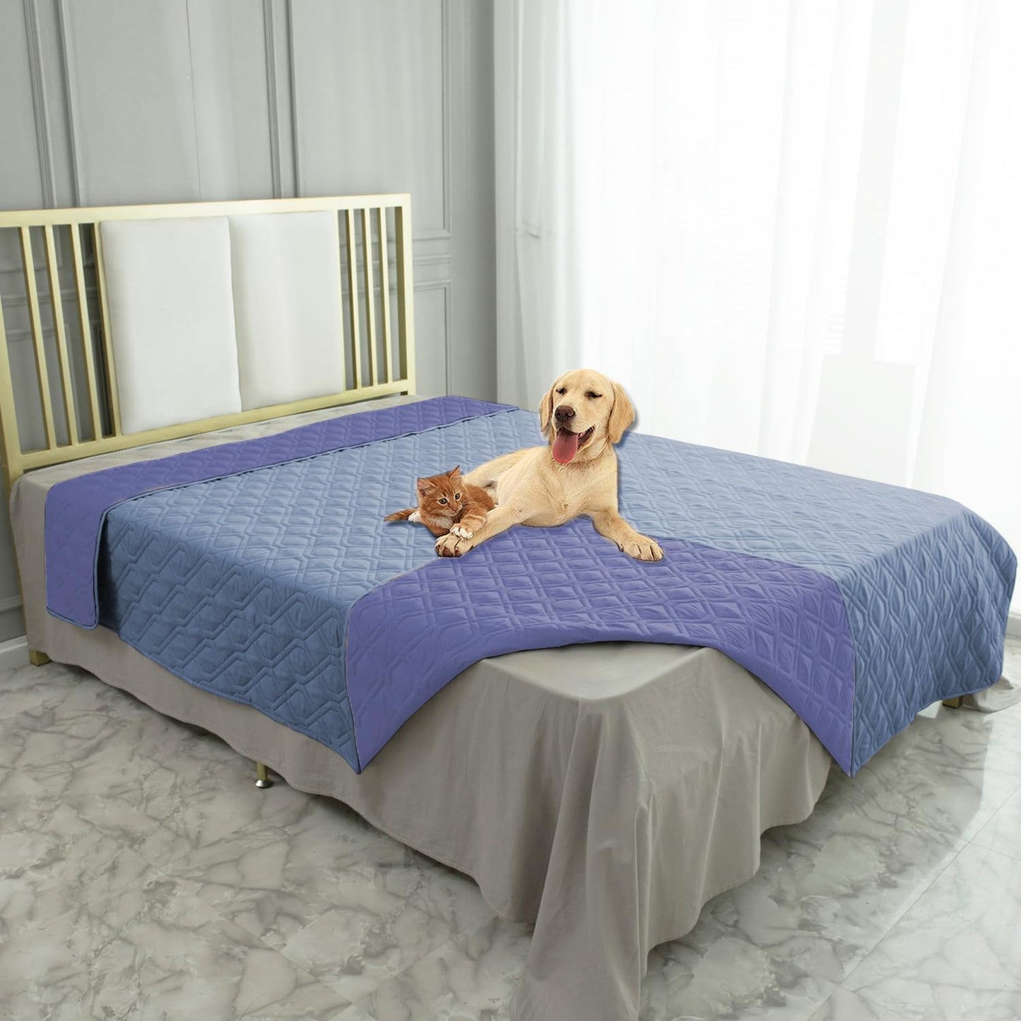 Ameritex Waterproof Dog Bed Cover Pet Blanket for Furniture Bed Couch Sofa Reversible