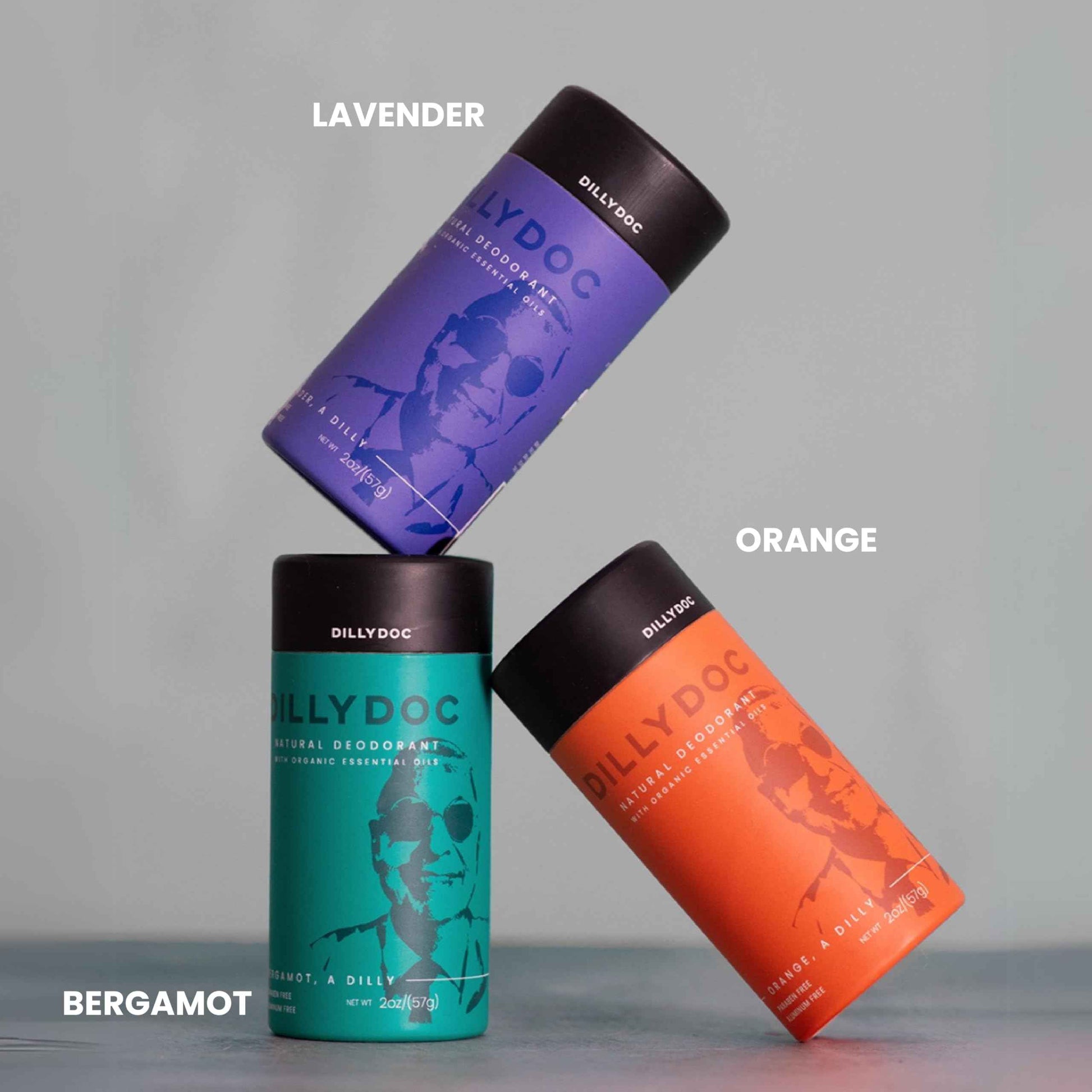 Dillydoc - Aluminum-Free Deodorant with Organic Essential Oils, Eco-Friendly Packaging, Natural Odor Protection, Vegan, Non-Toxic, Sustainable and Perfect for Sensitive Skin (2 Pack, Lavender)