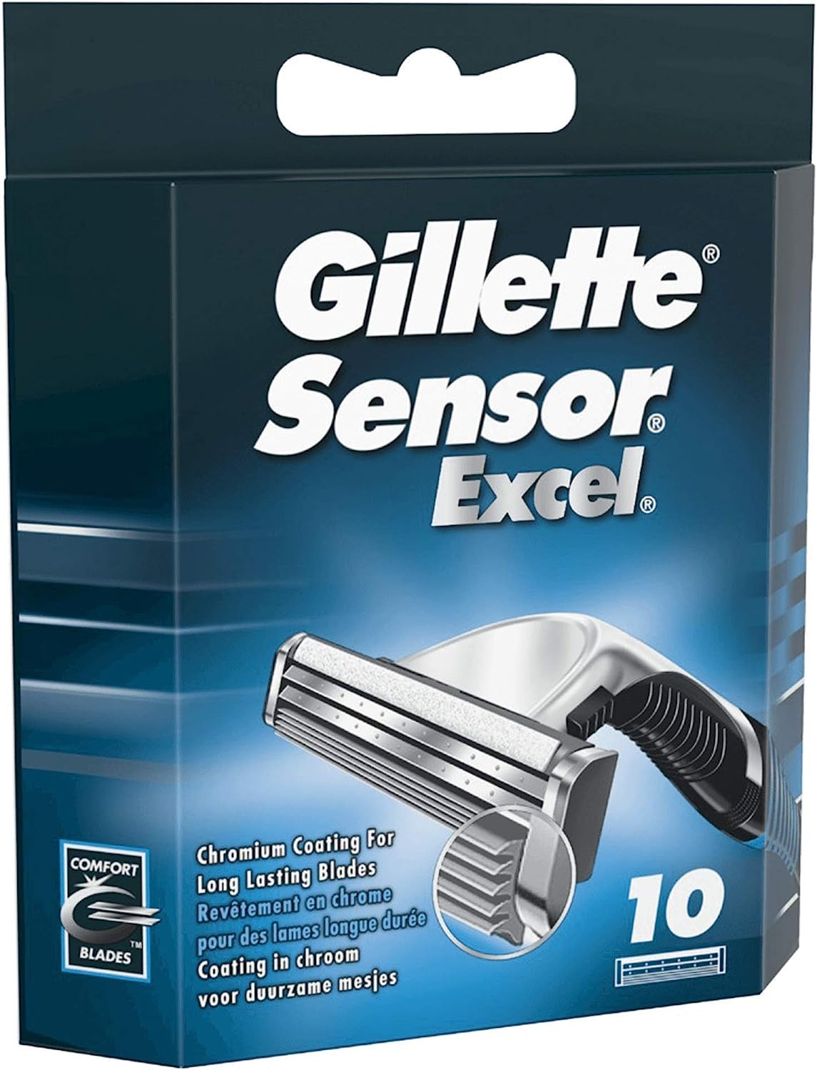 Gillette Sensor Excel Shaving Cartridges for Men Quantity: 10 (Packaging May Vary)