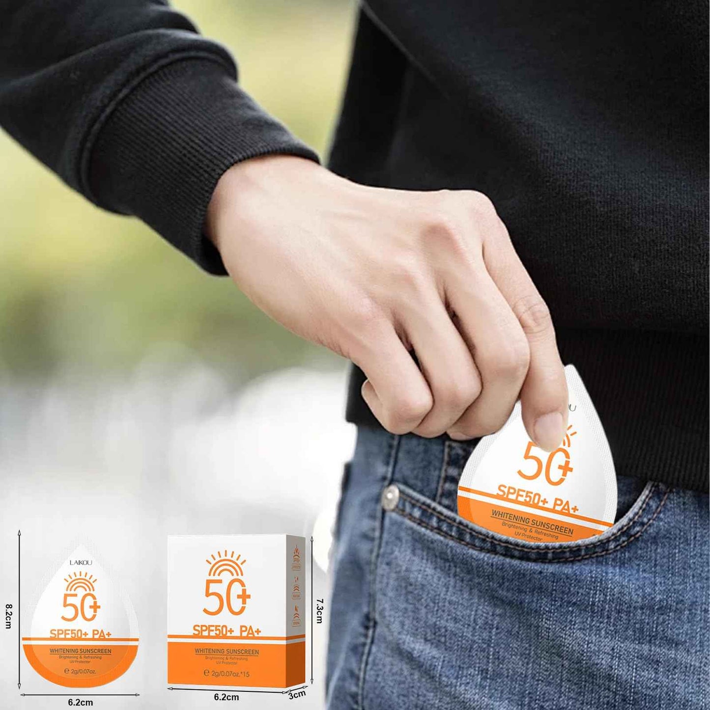 2g*45PCS Travel Size Sunscreen SPF50+ PA+ – Mini Sunscreen for Face & Body, Waterproof, Non-Greasy, Perfect for Thank You Gifts & Mini Travel Items