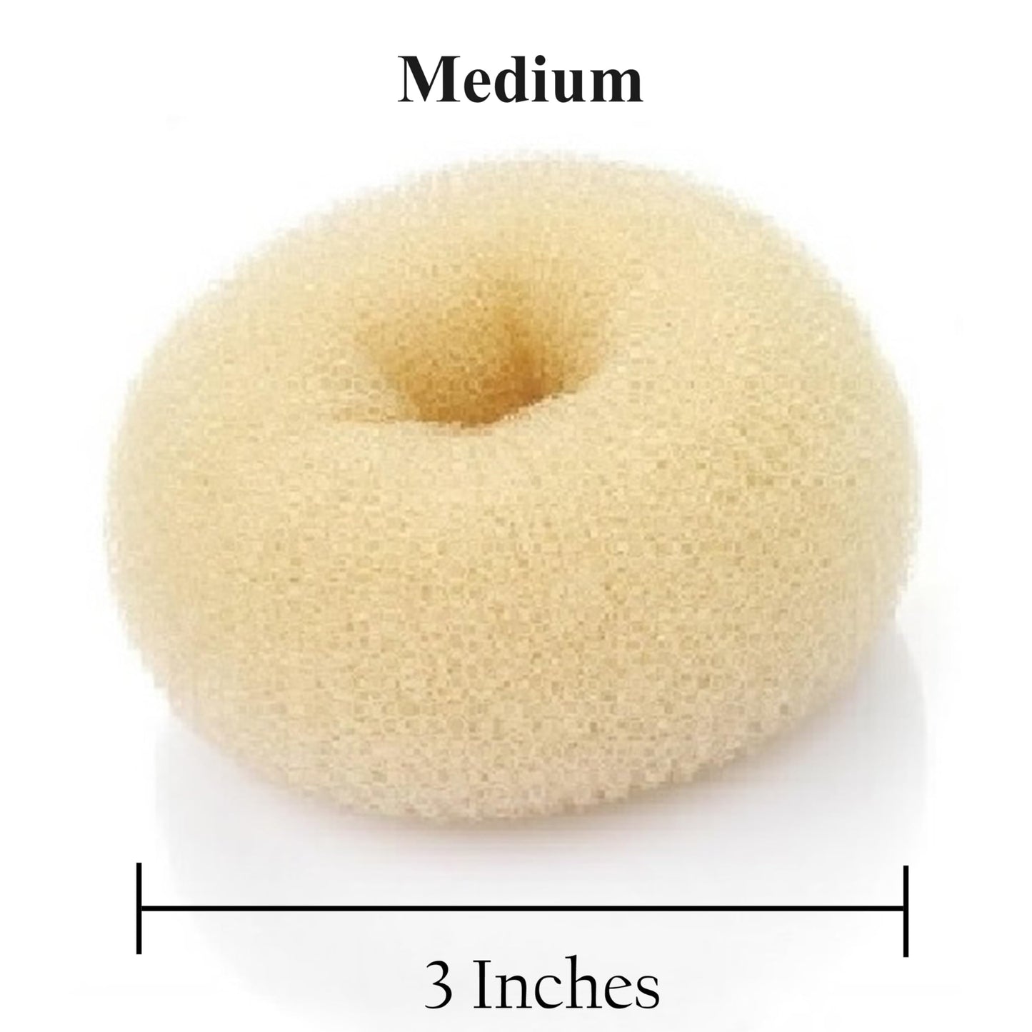 Beaute Galleria Hair Donut Bun Maker Ring Style Mesh Chignon Ballet Sock Bun (Medium, Beige/Blonde)