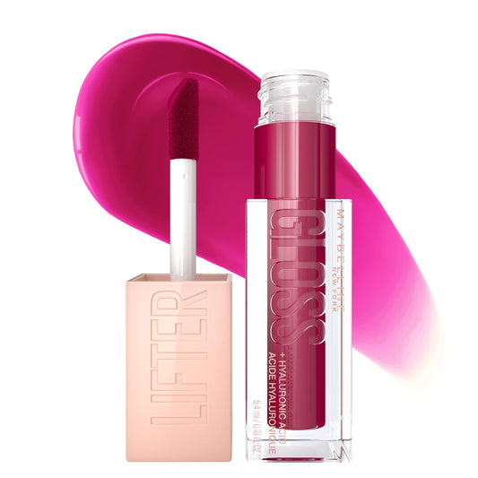 Maybelline New York Lifter Gloss Hydrating Lip Gloss with Hyaluronic Acid, Taffy, Sheer Berry, 1 Count