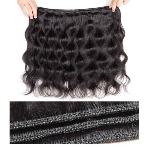 Body Wave Bundles Human Hair 10 12 14 Inch 100% Unprocessed Brazilian Virgin Hair Weave Bundles Human Hair Weft Body Wave Hair Extension for Black Women Natural Black