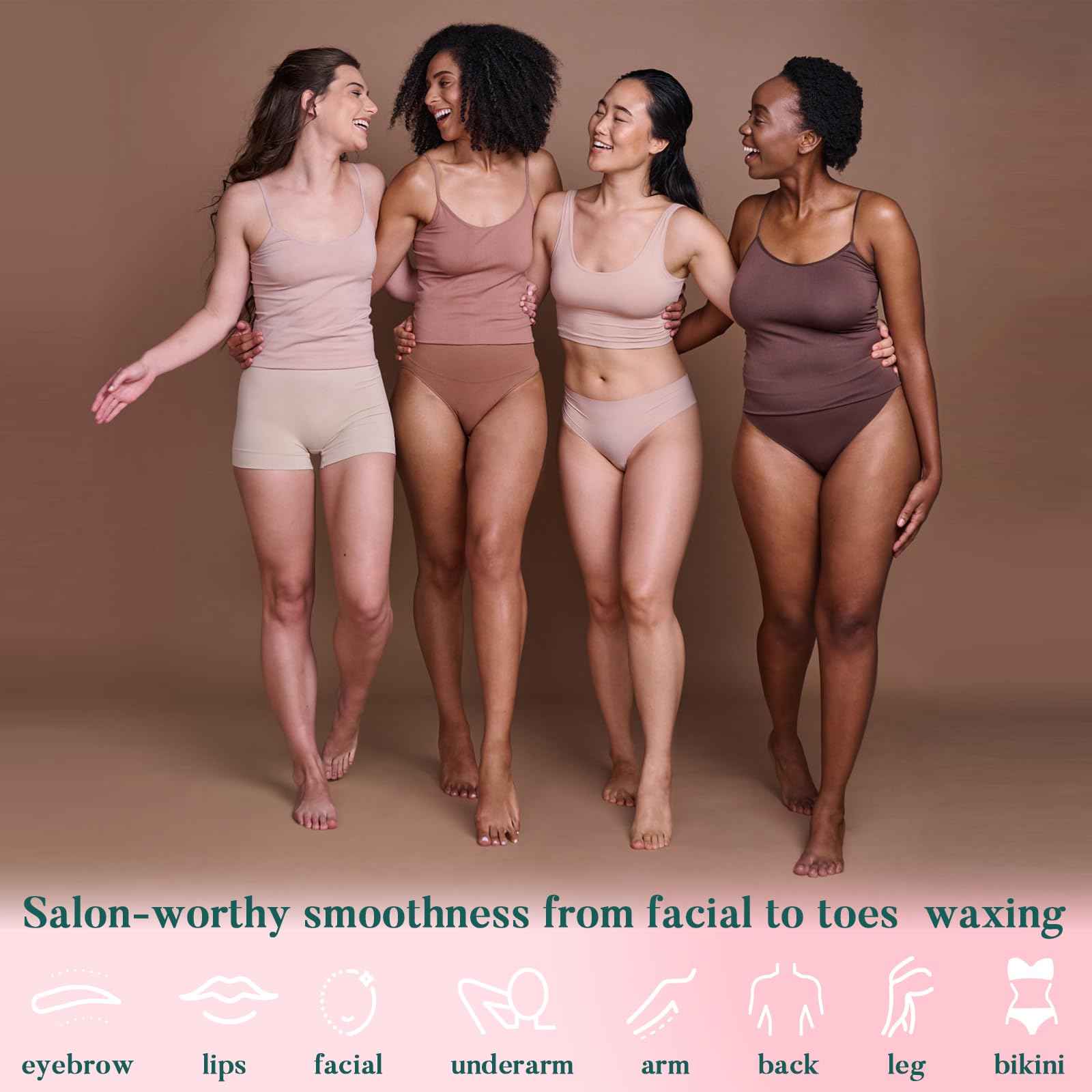 Wax Kit Waxing Kit for Women: Bikini Wax Kit for Hair Removal Sensitive Skin Brazilian Face Waxing with Wax Beads Wax Machine Silicone Pot for Salon Waxing Salon