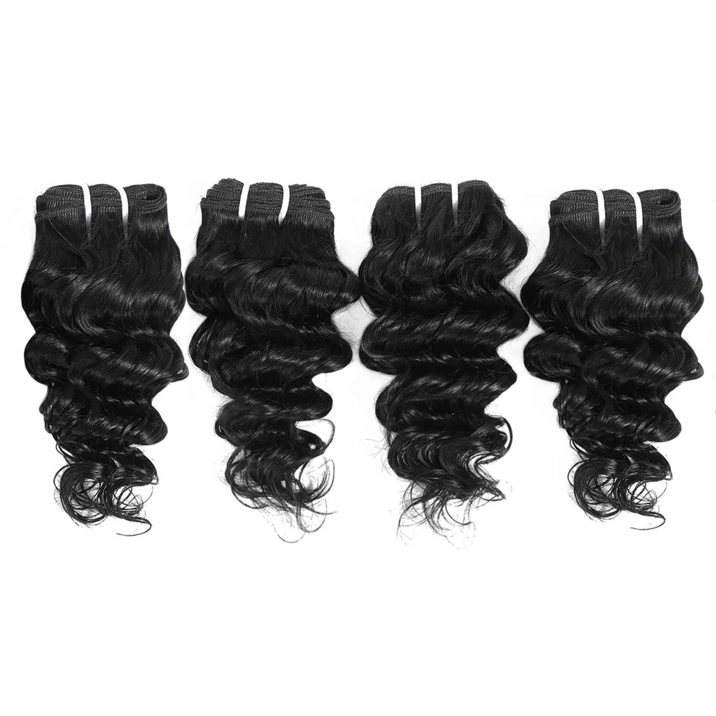 JTdebade Deep Wave Human Hair bundles 10 Inch 12A Grade Brazilian Hair 100% Virgin Weave Bundles Human Hair for Black Women (10'' 10'' 10'' 10'')