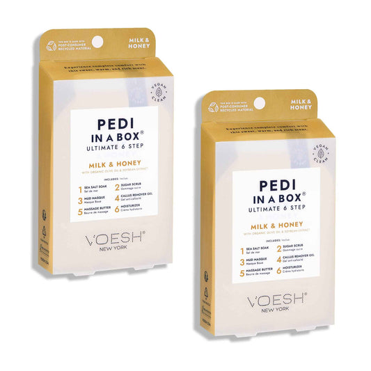 VOESH Pedi in a Box Ultimate 6 Step, Milk and Honey, Spa Pedicure, DIY Pedi, Home Pedicure Kit, Pedi in a Box, Pedicure, Foot Care, Pedi Products, Spa Care, Foot Spa