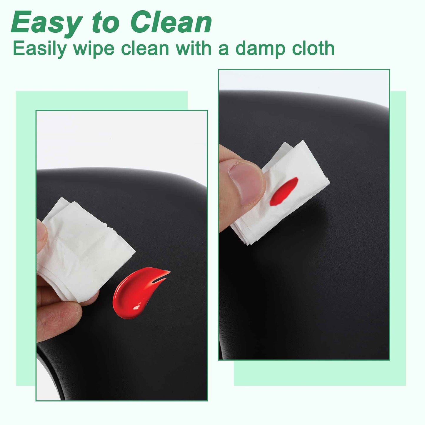 VOCOSTE Arm Rest for Nails Tech, U Shaped Nail Arm Rest, Manicure Hand Rest with Detachable Brackets, Hand Rest for Nails Tech with Non-slip Pads, Nail Hand Rest, Black