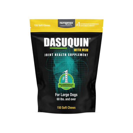 Nutramax Laboratories Dasuquin with MSM Joint Health Supplement for Large Dogs - With Glucosamine, MSM, Chondroitin, ASU, Boswellia Serrata Extract, and Green Tea Extract, 150 Soft Chews