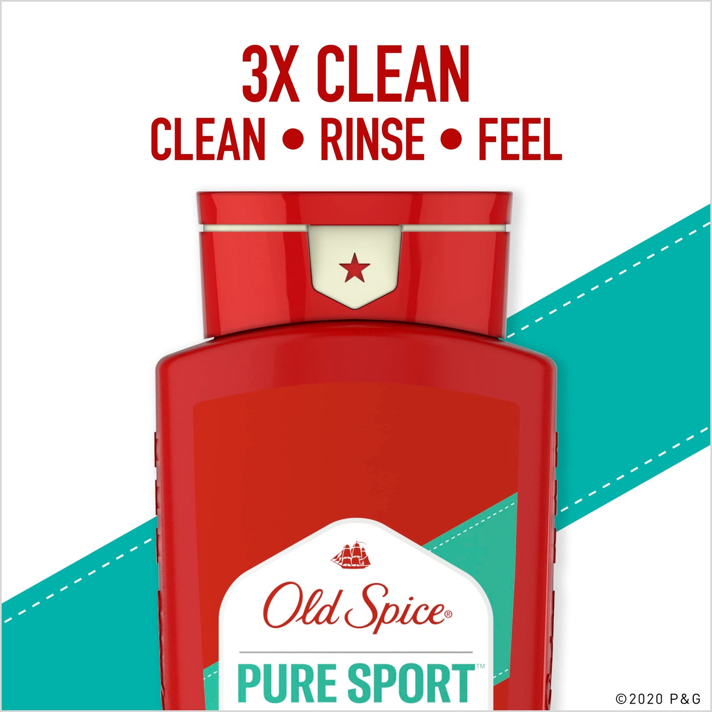 Old Spice Body Wash for Men, Pure Sport Scent, High Endurance, 33.4 fl oz (Pack of 4)