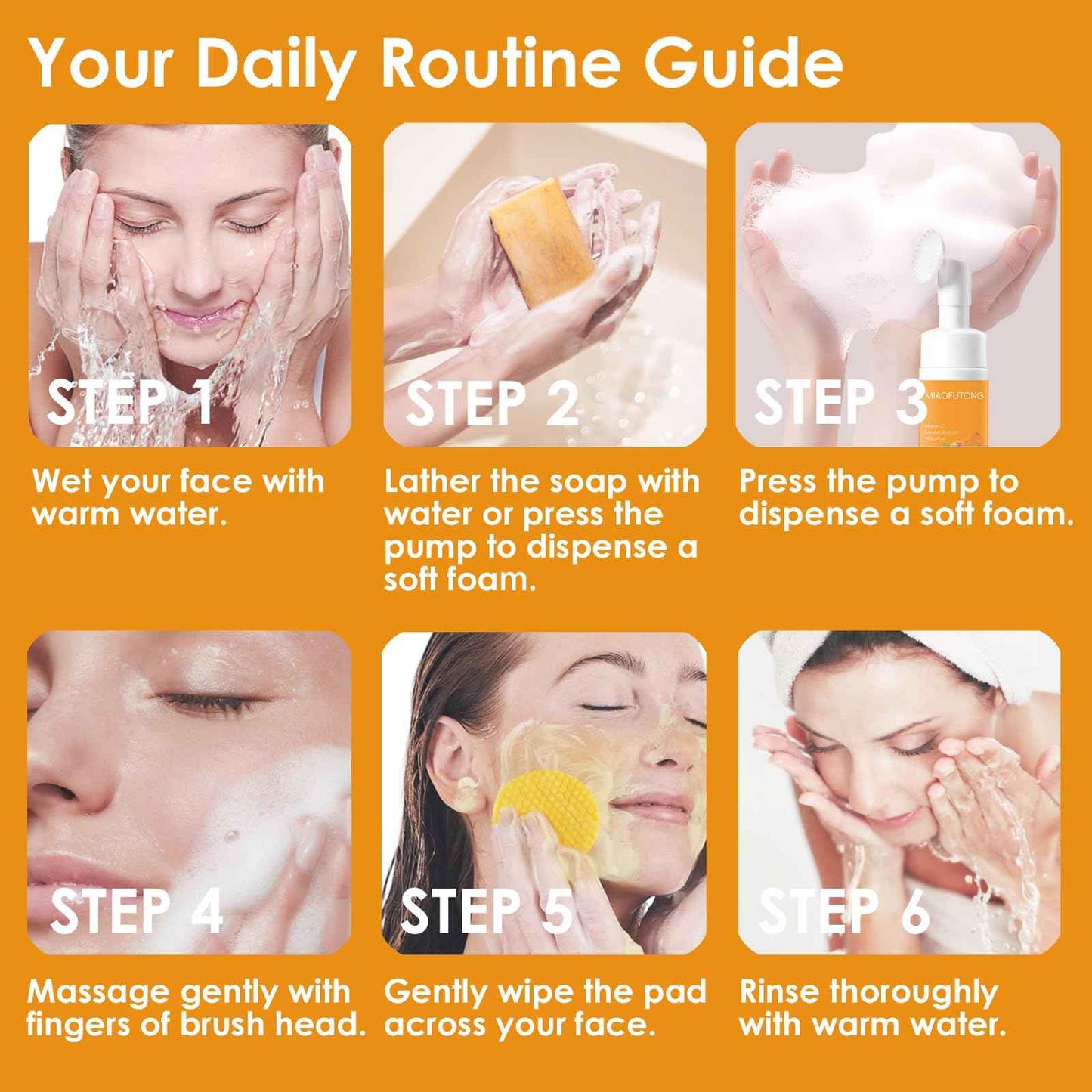 Turmeric Wash and Care Three Piece Set – Turmeric Face Wash with Brush, Exfoliating Facial Pads, Cleansing Soap Bars (2PC) & Turmeric Oil – Jabon de Curcuma, Natural Skincare for Face & Body