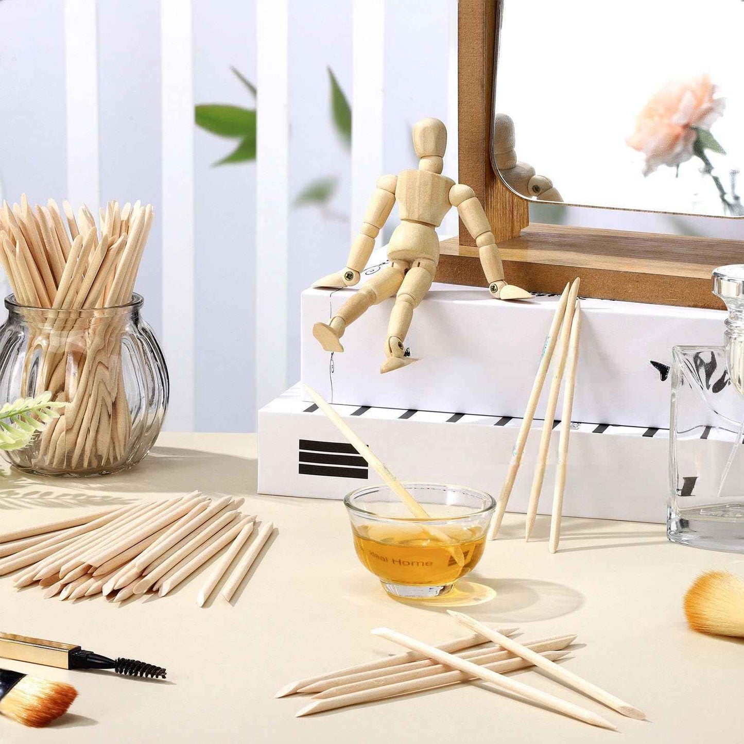 Mini Wooden Wax Applicator Sticks for Eyebrow, Lip, Nose Hair Removal - Facial Spatulas for Smooth Skin at Home or Spa (2400 Pieces)