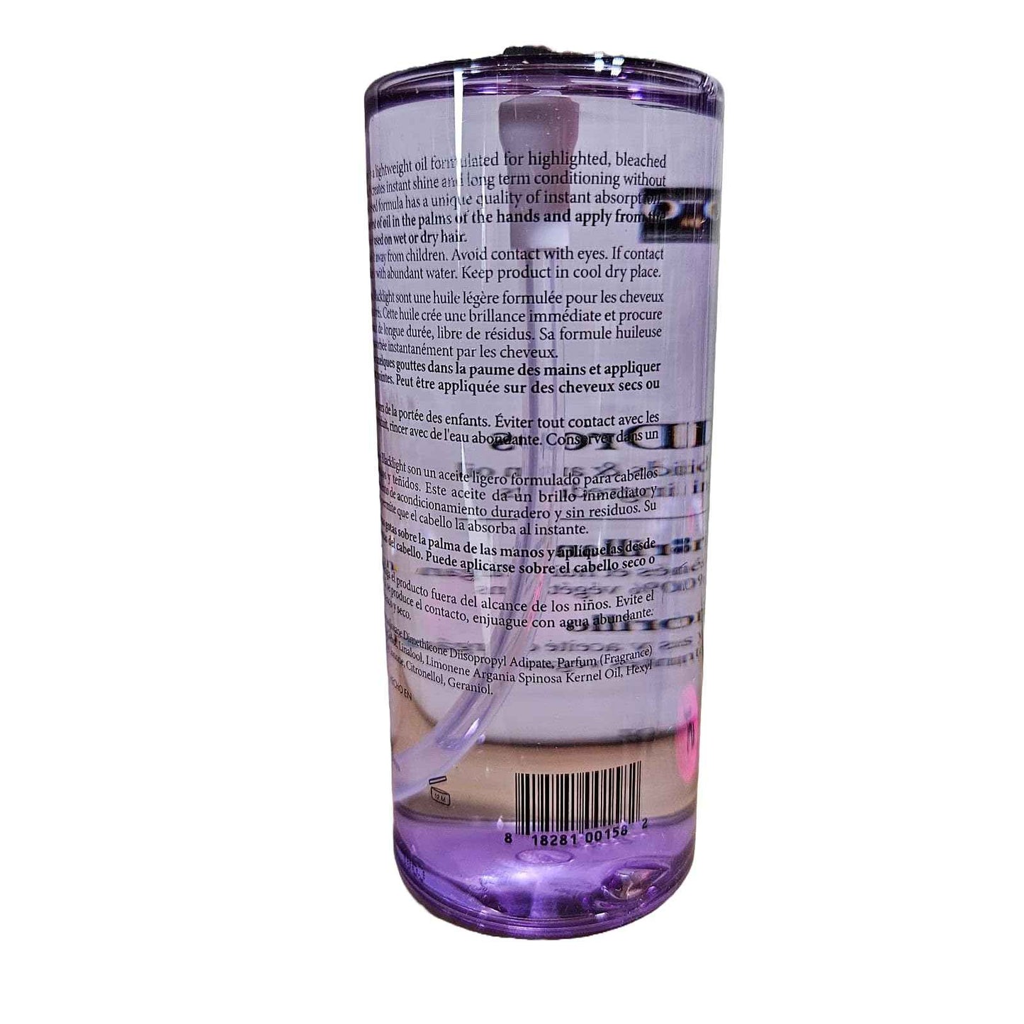 Oligo Professionnel - Blacklight Shine Drops - Weightless hair oil - Anti frizz serum - Argan oil - Nourishing - Paraben Free - Instant shine - 3.4 oz