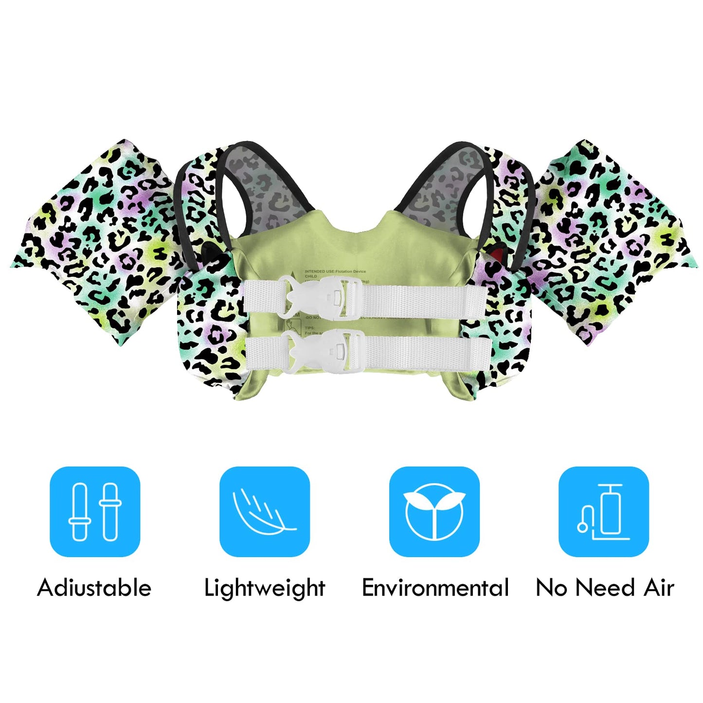 Chriffer Kids Swim Vest Life Jacket for 22-66 Pounds Boys and Girls, Toddler Floaties with Shoulder Harness Arm Wings for 2,3,4,5,6,7 Years Old Baby