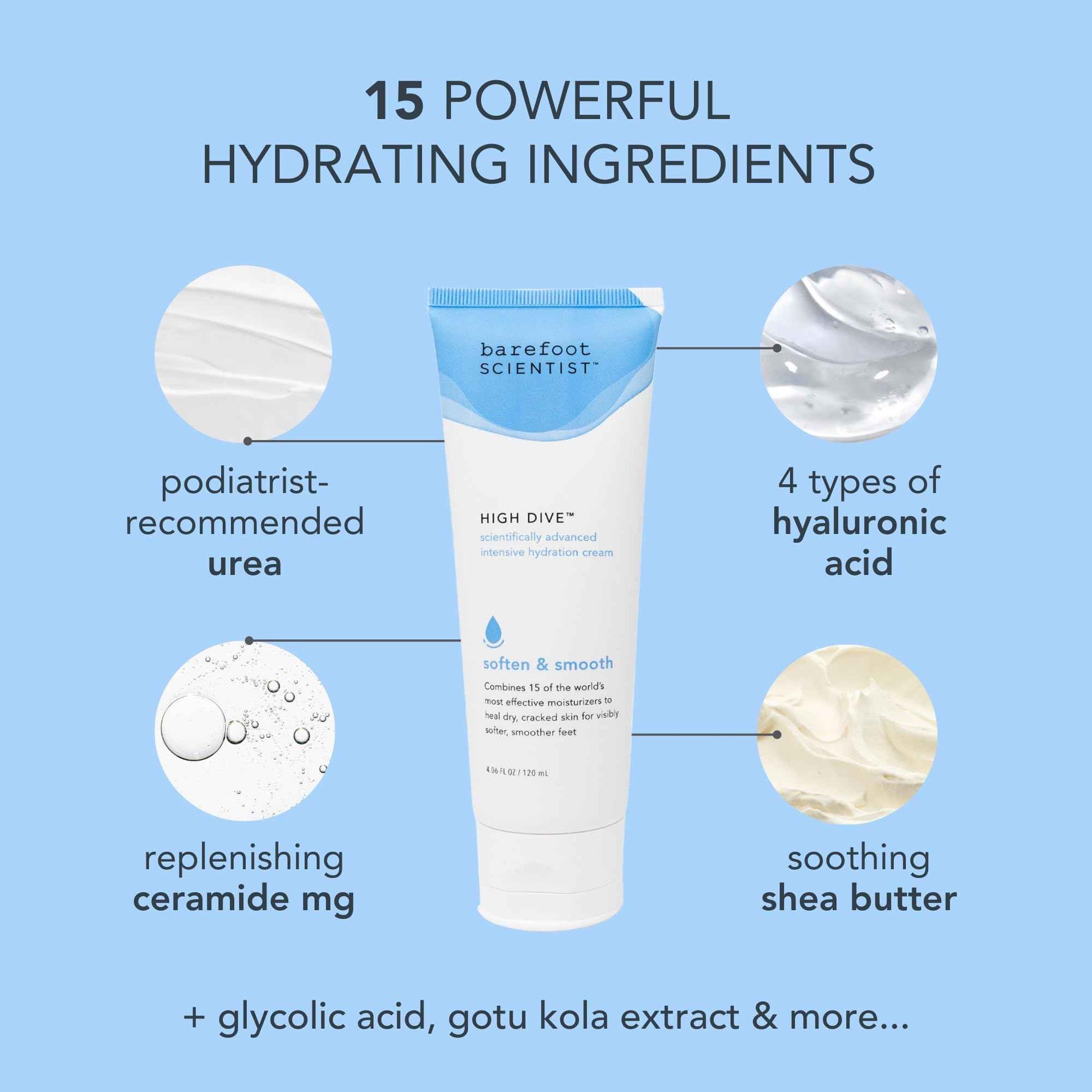 Barefoot Scientist High Dive Intensive Hydration Foot Therapy Cream, Specialized Moisture for Dry Feet and Cracked Heels