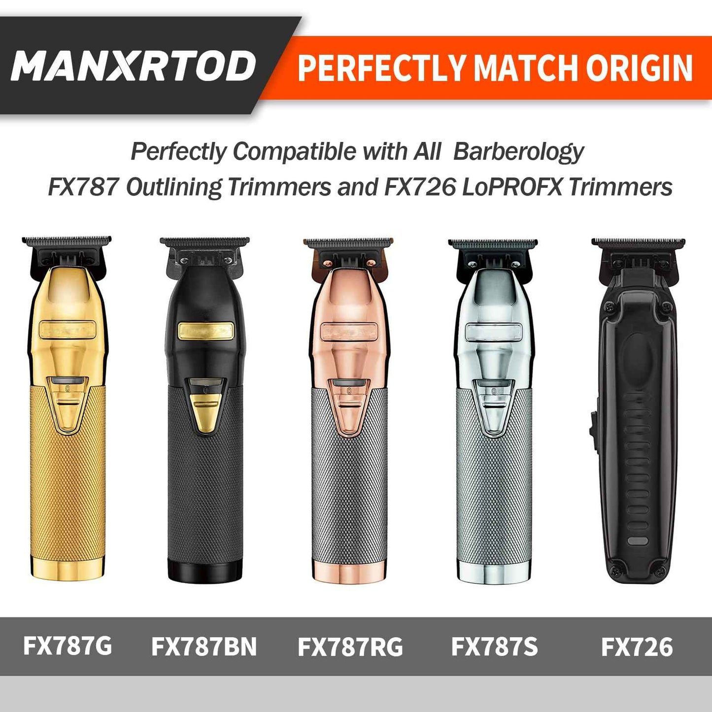 GRAPHITE 3.0 Replacement Blade for All BaByliss PRO FX787 & FX726 Trimmers, Ultra Precise FX707B Replacement Blades Compatible with BaByliss Trimmer Blades, Black