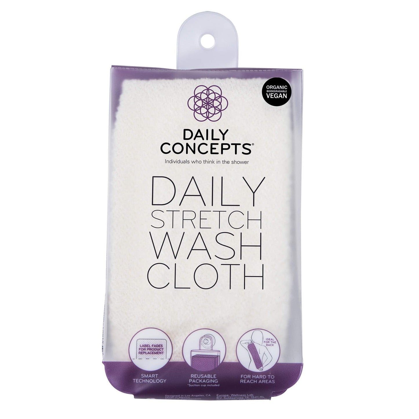 Body Basics by Daily Concepts - Daily Body Scrubber + Daily Stretch Wash Cloth + Daily Exfoliating Gloves