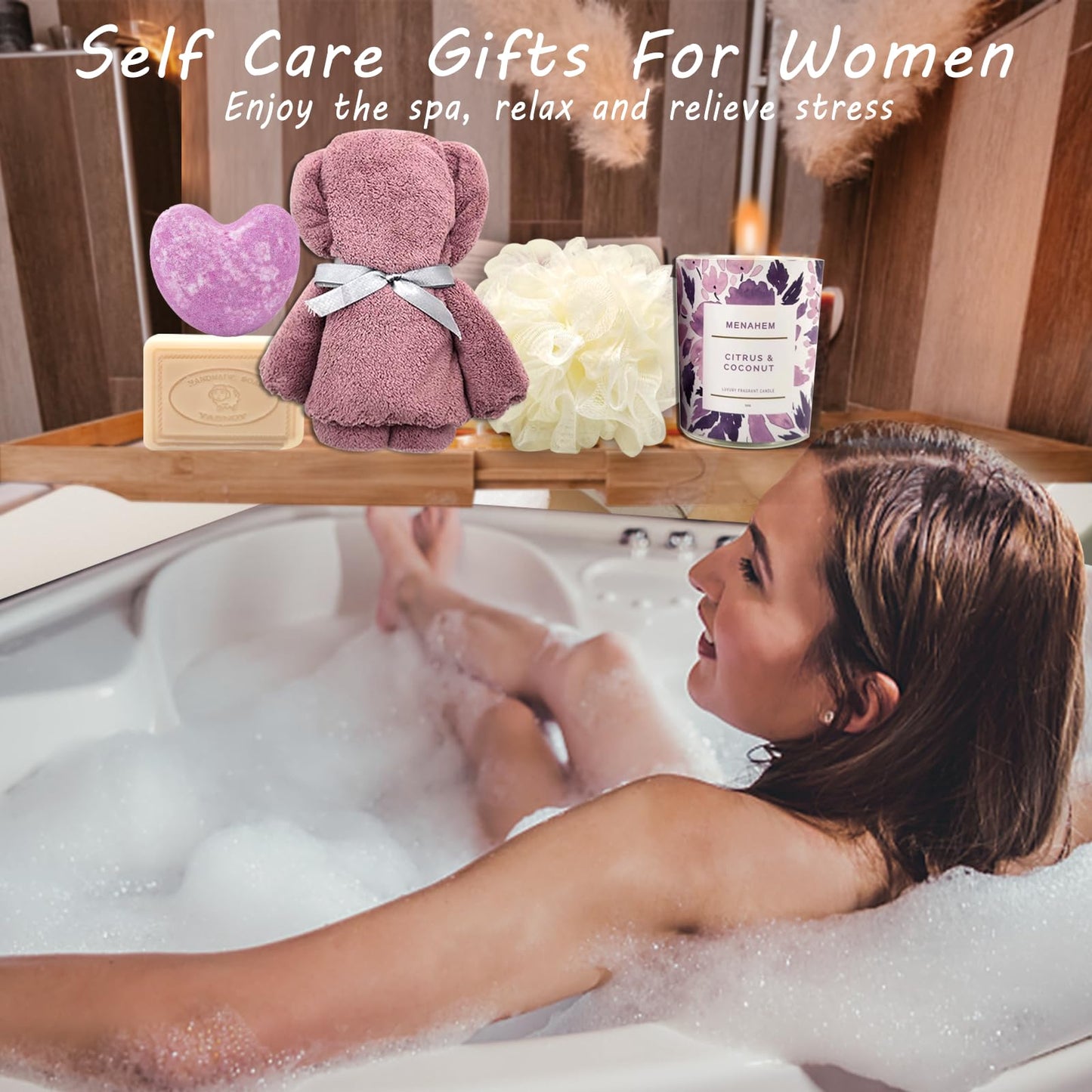 Gifts for Women, Mother's Day Gifts for Mom Grandma Sister Wife Best Friend,Self Care Spa Relaxing Gift Baskets for Her, Get Well Soon Christmas Birthday Presents for Women Who Have Everything