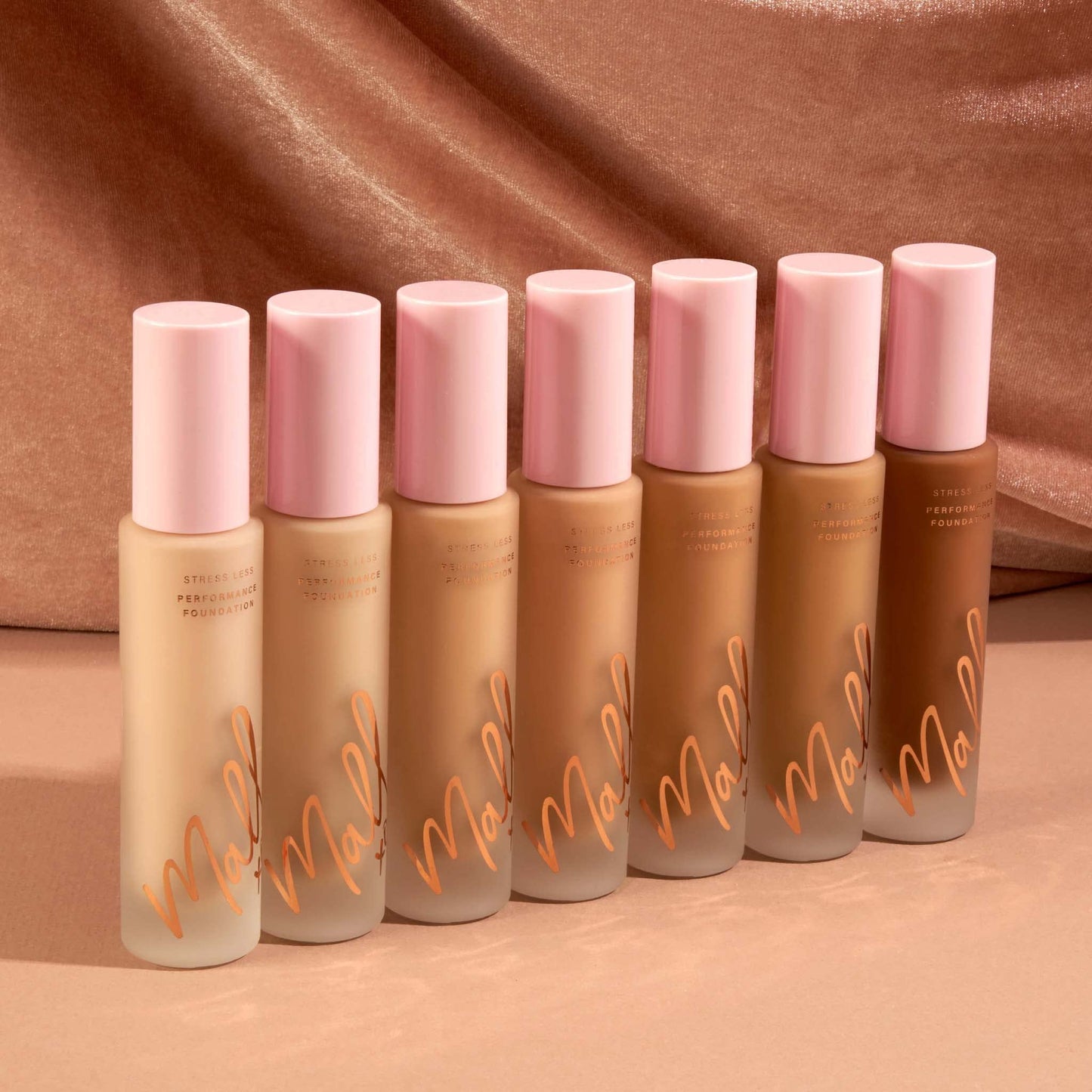 Mally Beauty Stress Less Performance Foundation - Fair - Buildable Medium to Full Coverage - Lightweight Foundation Liquid - Niacinamide Brightens and Hydrates Skin - Satin Finish