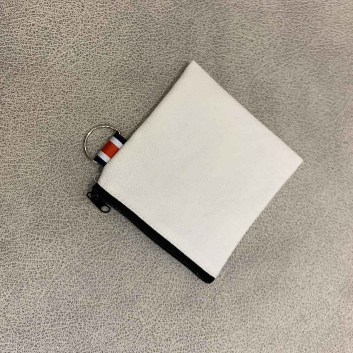 DraCra 3 Pack Small Canvas Zipper Pouch with Hanging Ring Square Pocket Carrying Purse Travel Storage Organizer Case Mini Toiletry Bag for Makeup Lipstick Cosmatic Change Coins Earphone Charger Cable