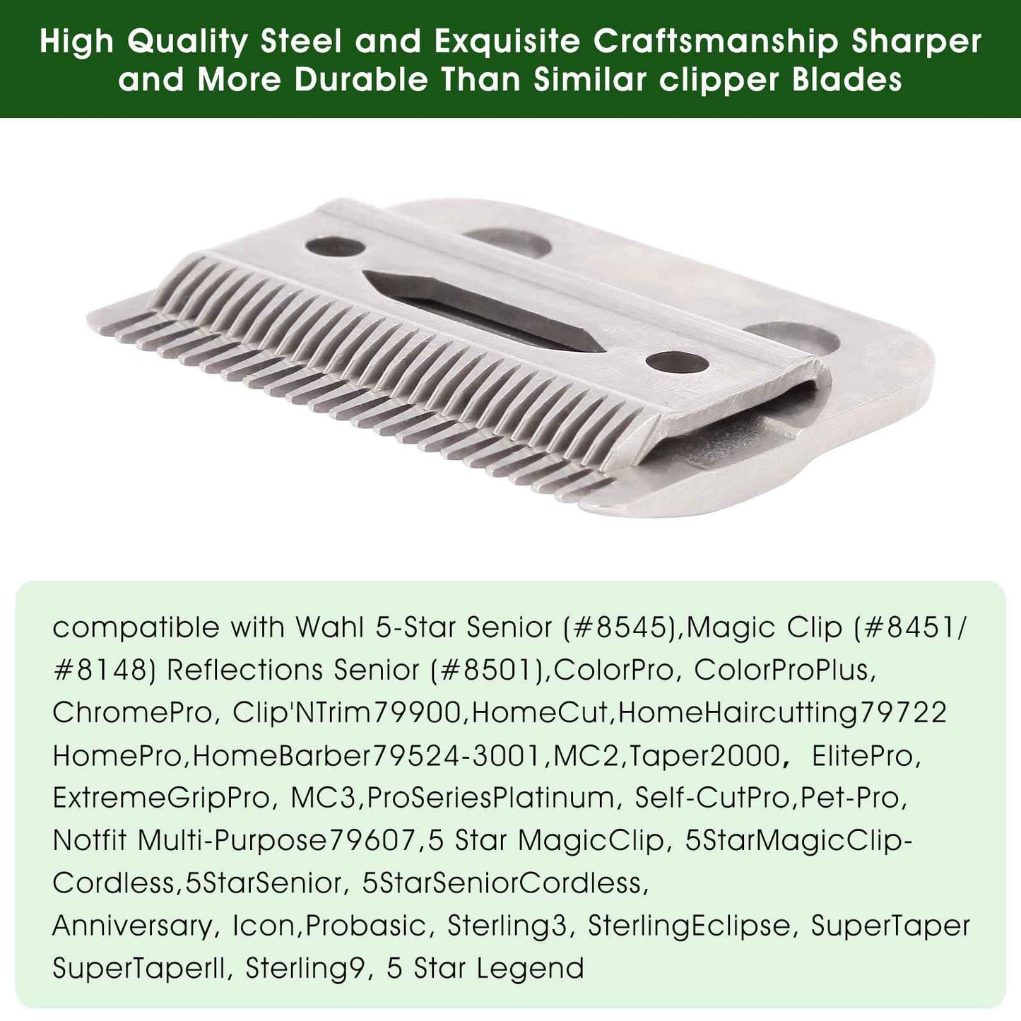 ZZYZSFUS 4 Pack Professional Replacement Clipper Blades,Precision 2 Holes Adjustable Hair Clipper Parts Blade for 5-Star Senior, Magic Clip, Reflections Senior