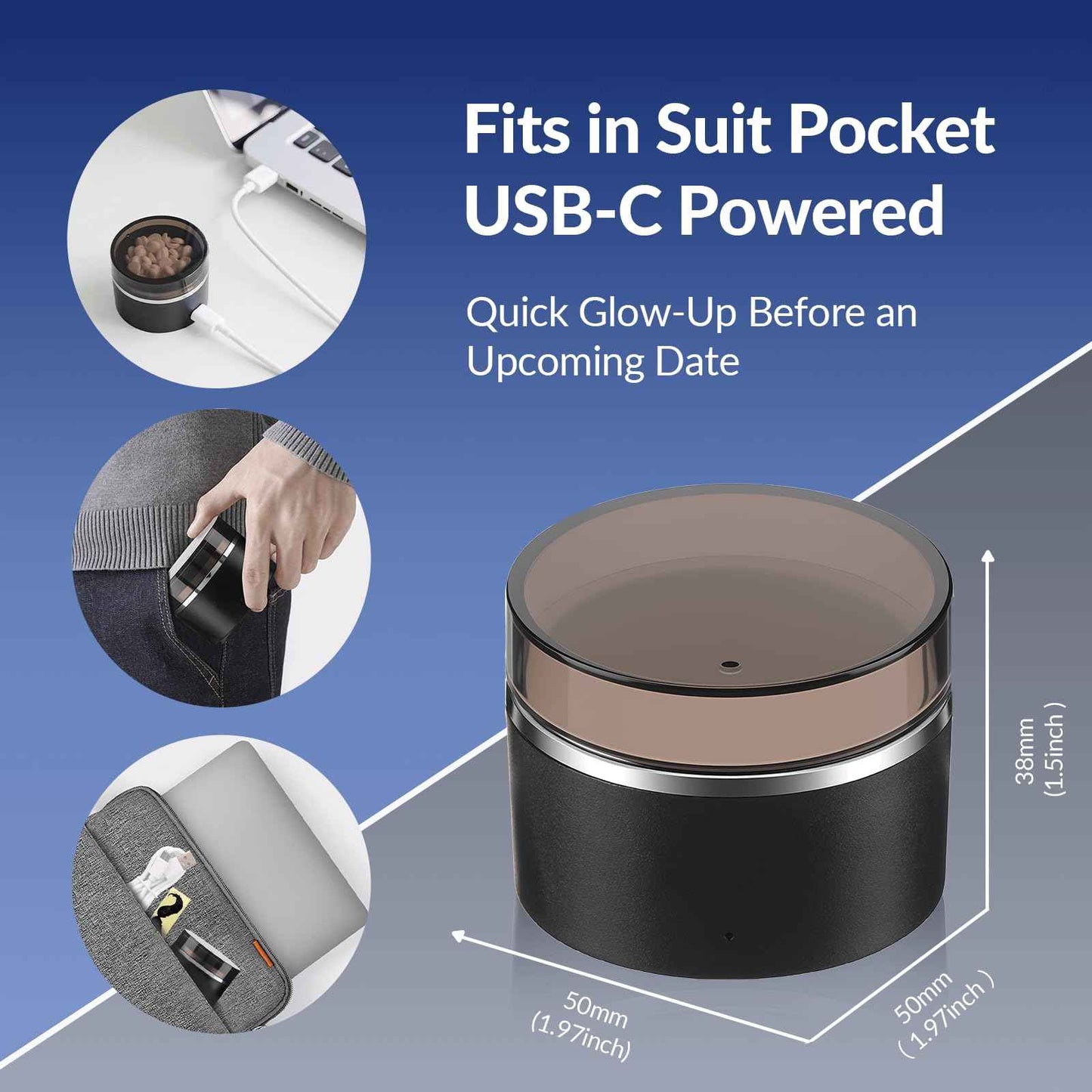 Nose Wax Kit Men & Nose Ear Hair Waxing Kit with 100g Nose Wax Beads,20 Sticks, Fast Heat, Smart Constant Temp, Portable Nose Hair Wax Kit，Multi-Purpose for Eyebrows/Lips (Black-USB)