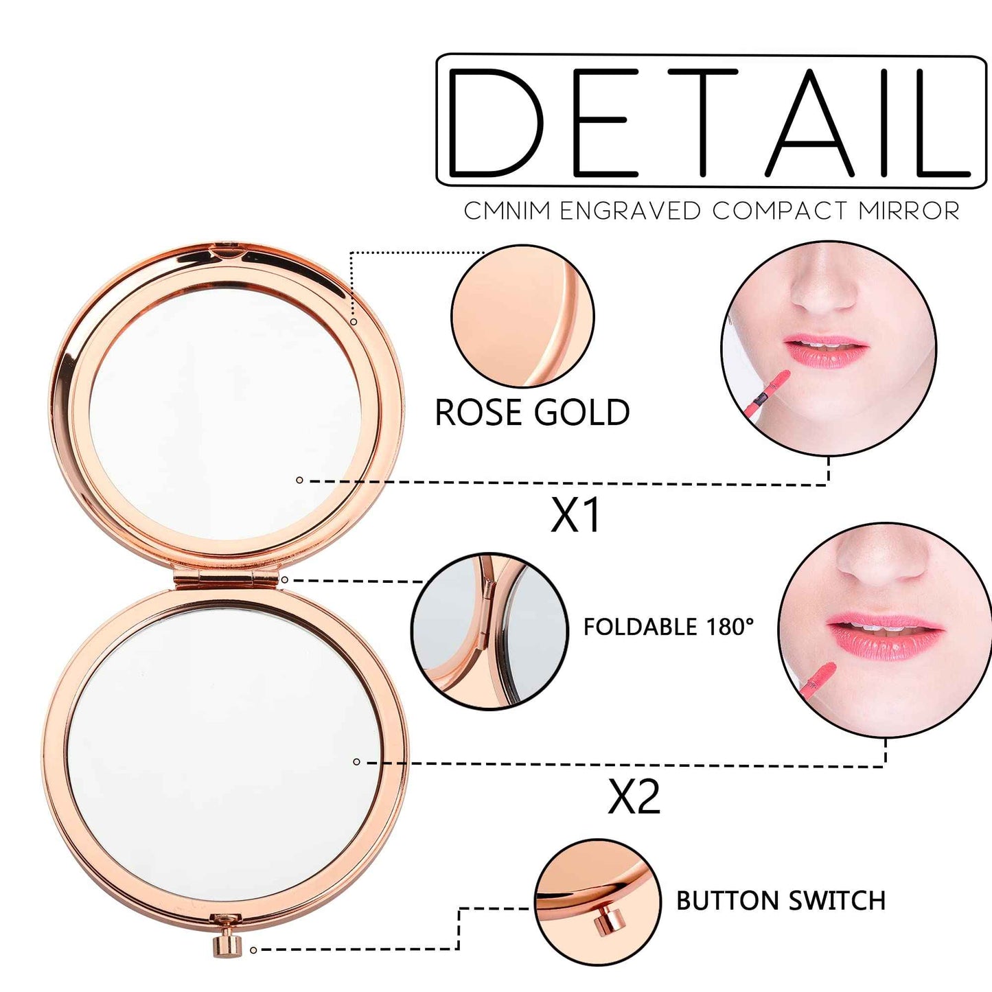 CMNIM FWing Book Merch Gift Mirror FWing Book Dragon Makeup Compact Mirror Ya Fantasy Book Lover Travel Mirror Dragon Rider Gift