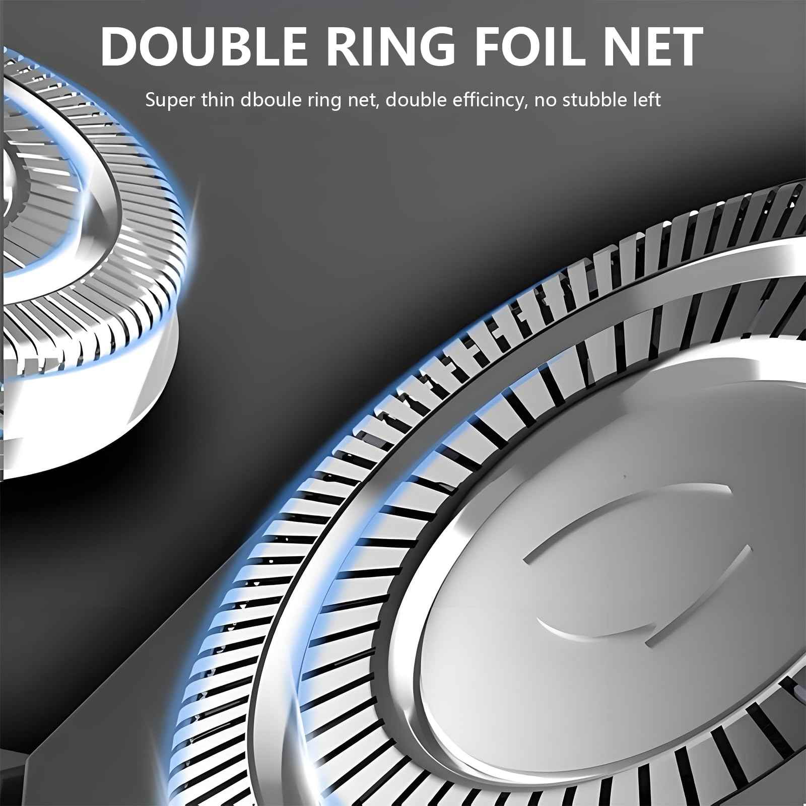 Electric Razor for Men,4D Floating Head Rotary Electric Razor,Ipx7 Waterproof Shavers for Men Wet & Dry Shaver with LCD Display& Quiet Motor (Black)