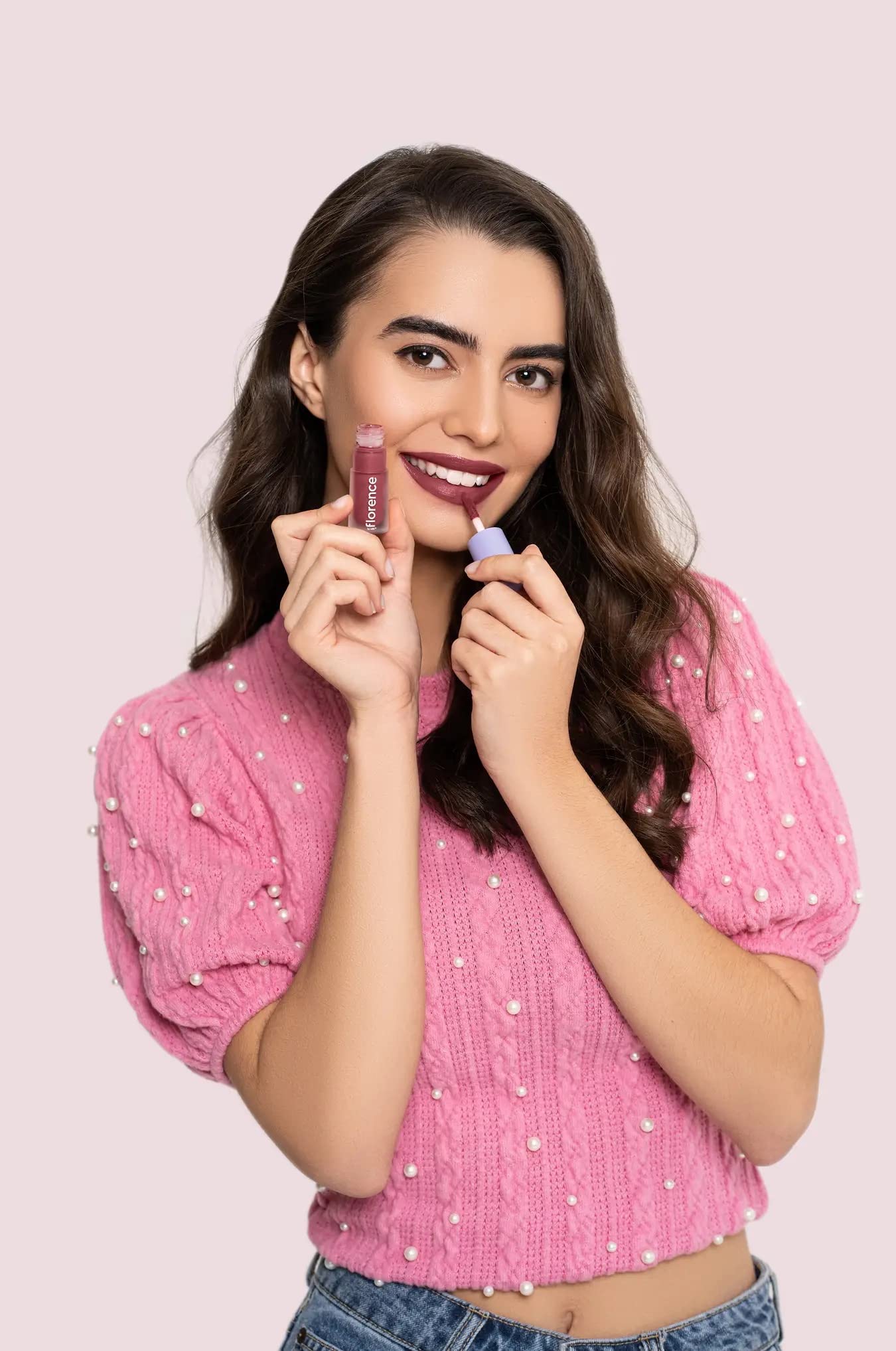 florence by mills Be A VIP Velvet Liquid Lipstick, Beautiful, Periodt (deep mauve pink), 0.13 oz/ 3.8g