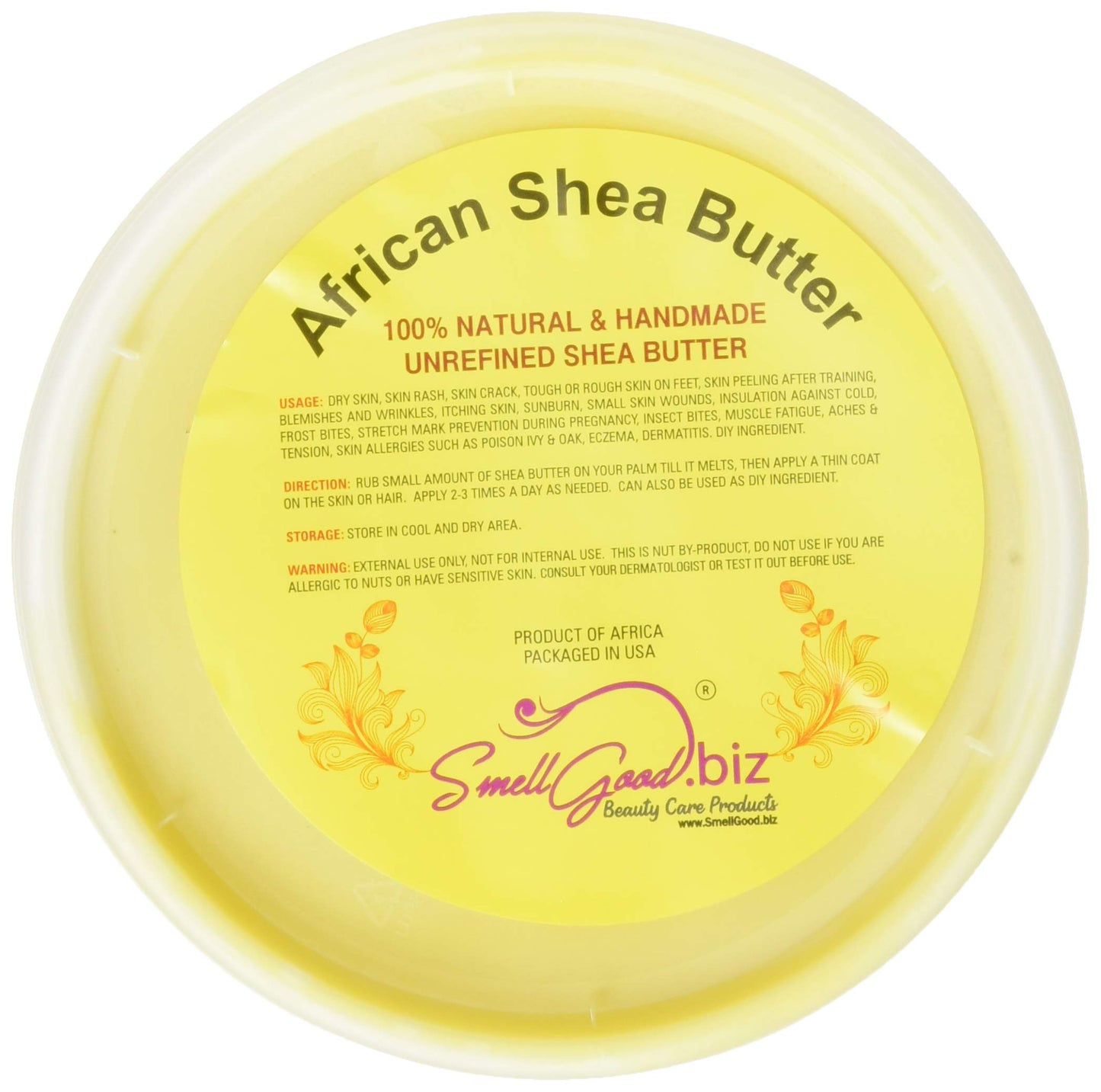 SmellGood African Shea Butter 100% Natural 32oz