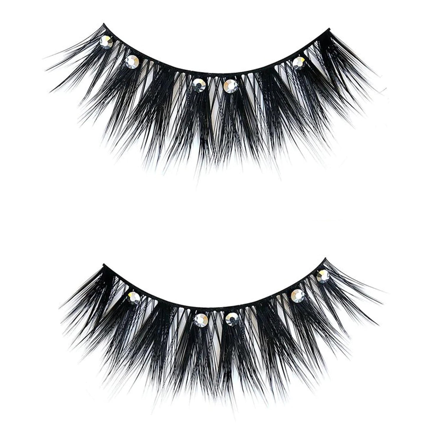 Gerard Cosmetics #GlowUp #Lashes | Rhinestone Eyelashes for a Full and Flirty Look | Perfectly Curled False Lashes For Glasses Wearers | Cruelty Free & Vegan (1 Pair)