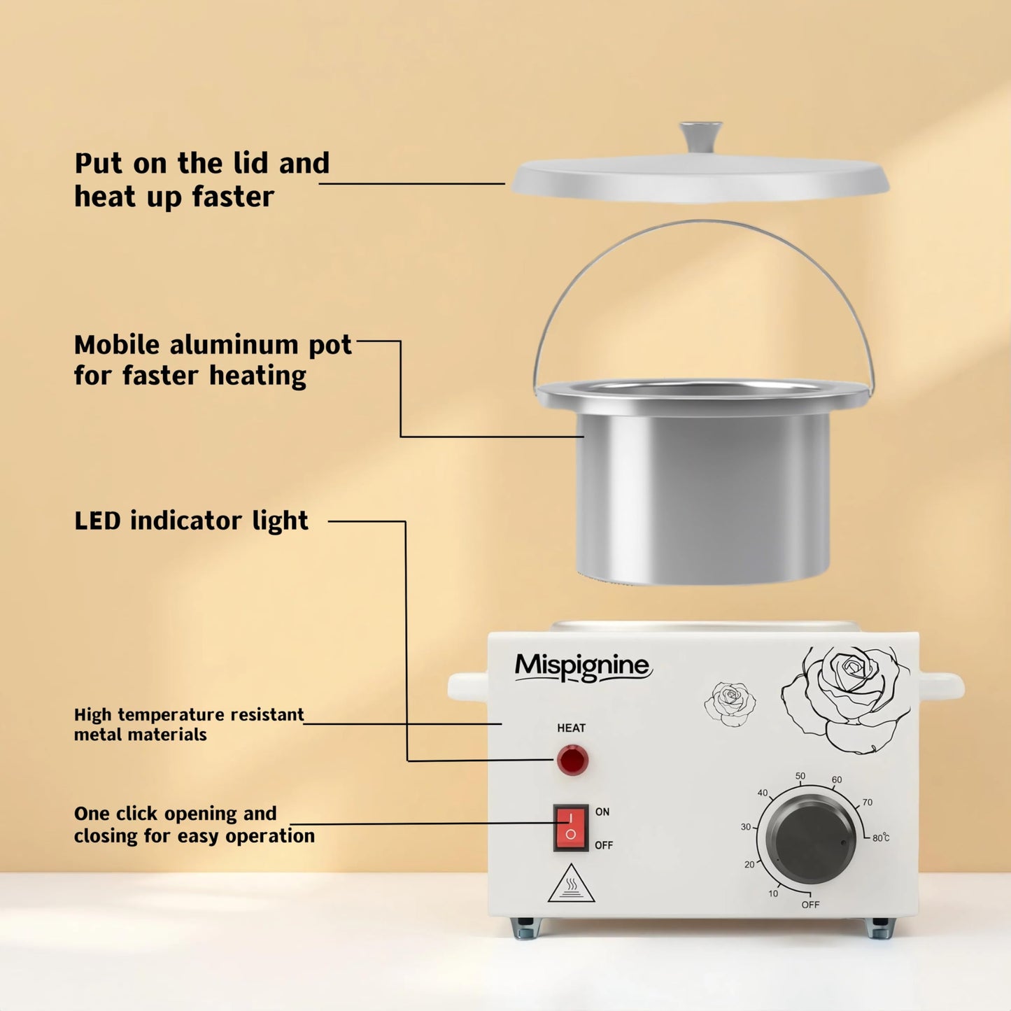 Wax Warmer, Professional Wax Pot for Hair Removal, Large Waxing Machine Electric Waxing Heater for SPA Salon Equipment.