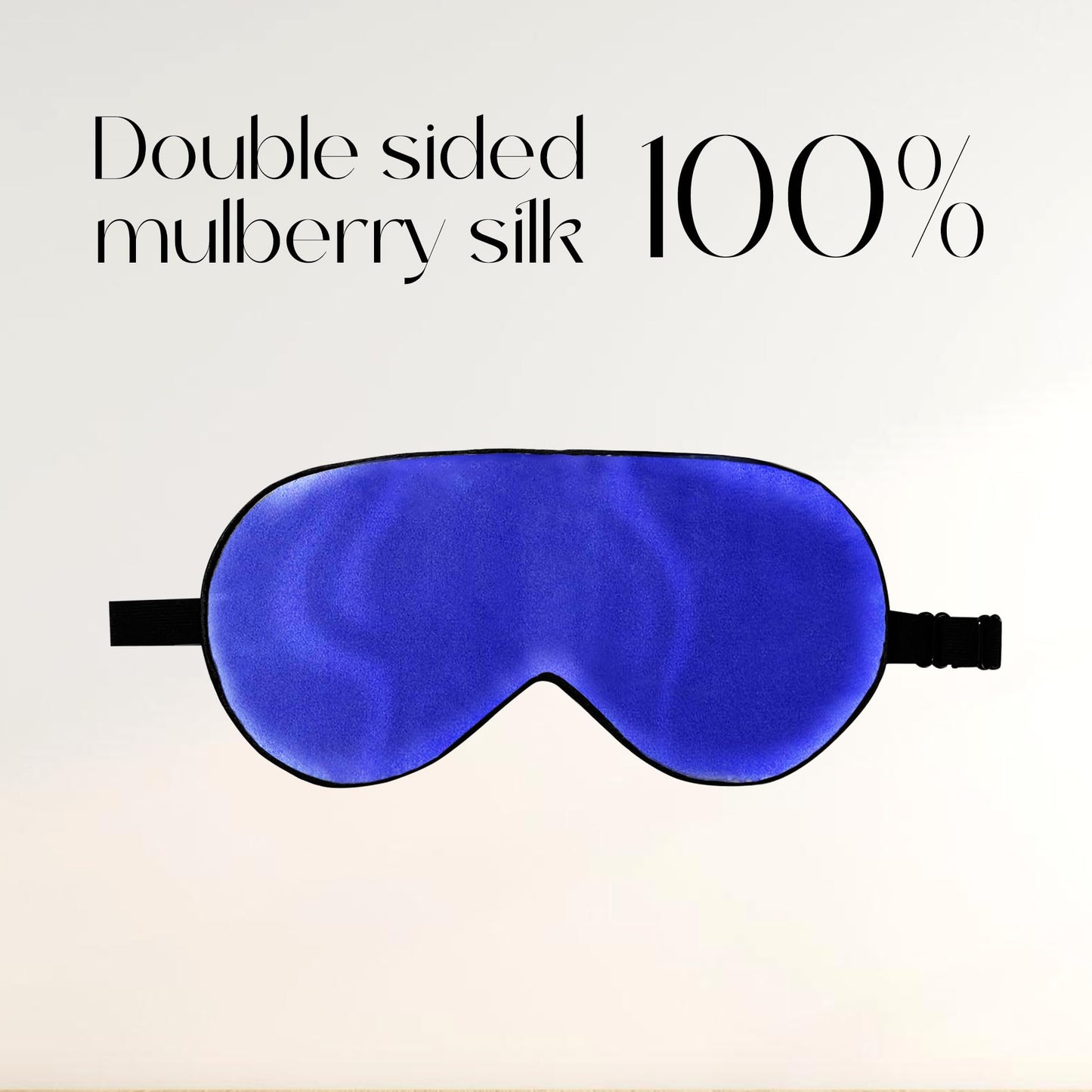 ZIMASILK 100% Natural Silk Sleep Mask Blindfold,Adjustable Super-Smooth Soft Eye Mask for Sleep with Bag(Royal Blue)