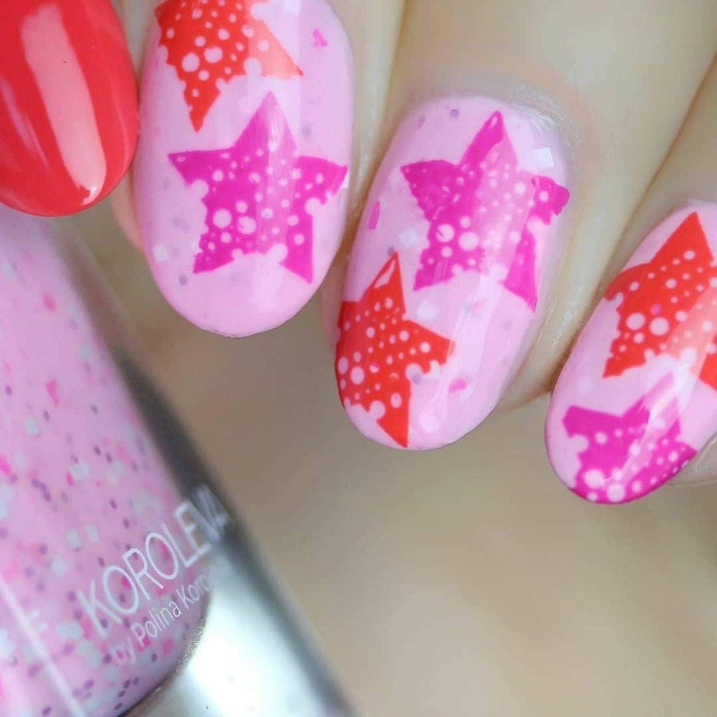 Whats Up Nails - Floral Correlation Stamping Polish Coral Lacquer for Stamped Nail Art Design 7 Free Cruelty Free Vegan