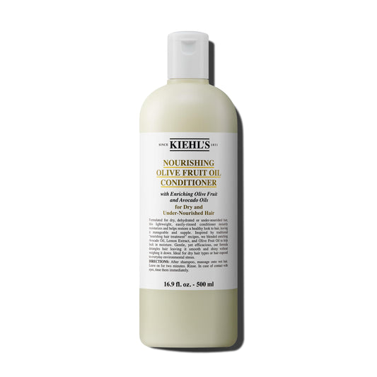 Kiehl's Nourishing Olive Fruit Oil Conditioner, Moisturizing Hair Conditioner for Dry & Damaged Hair, Promotes Shine, Helps Detangle, Lightweight Formula, with Avocado Oil & Lemon Oil - 16.9 fl oz