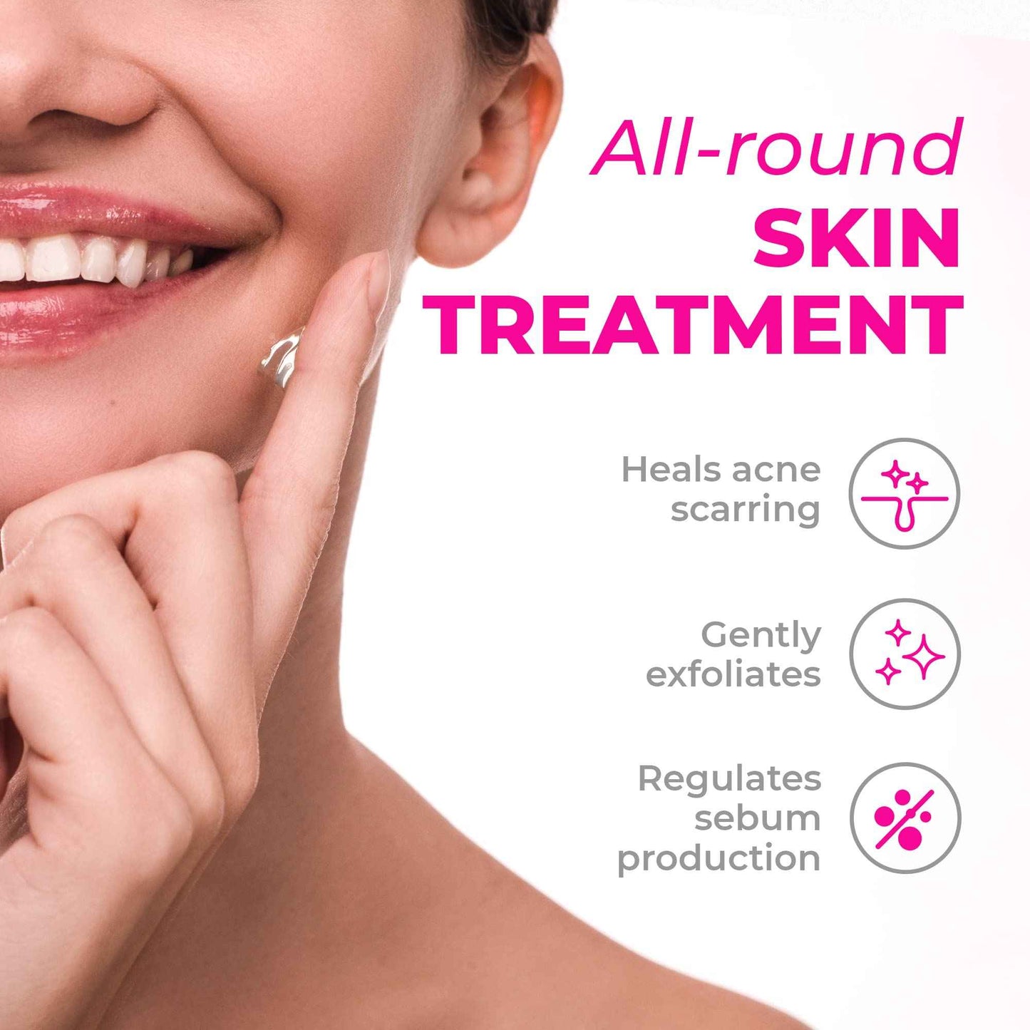 Creamy Skincare Mandelic Gel 7% – Exfoliating & Blemish Control Face Gel with Mandelic Acid, Alpha-Arbutin, Allantoin & Hypskin – Gentle Formula 1 fl oz/30mL