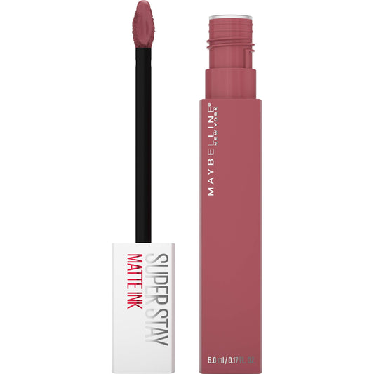 Maybelline Super Stay Matte Ink Liquid Lipstick Makeup, Long Lasting High Impact Color, Up to 16H Wear, Ringleader, Mauve Pink, 1 Count