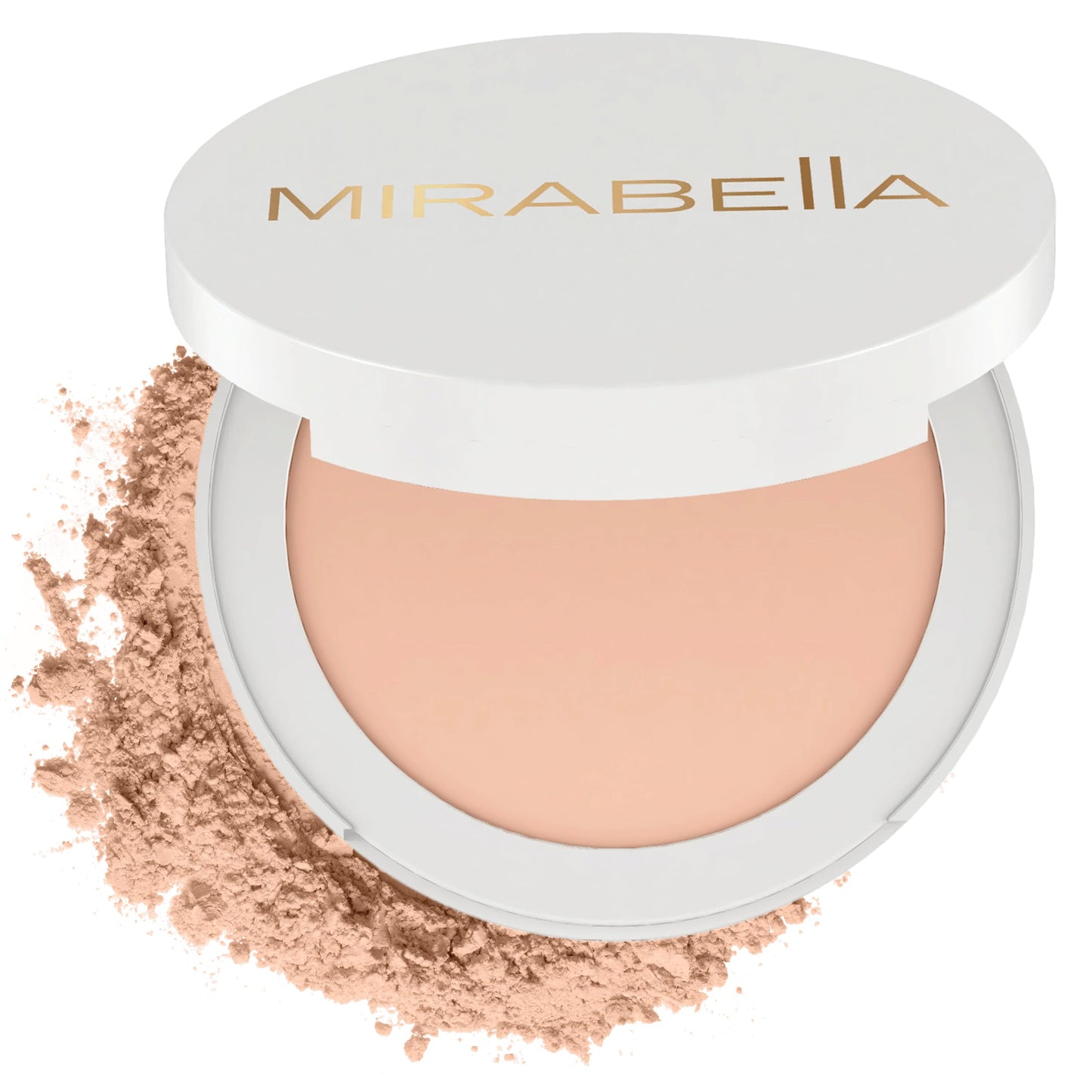 Mirabella Invincible For All Pure Pressed Powder Foundation Makeup, Buildable Mineral Foundation & Blurring Setting Powder for All Skin Types - HD Matte Finishing Powder - Light L8