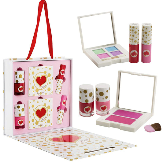 Toysical Makeup Kit for Teens - “LOVE” Makeup Gift Set for Young Teens, Girls or Women - Includes Eyeshadow Palette, Lip glosses, Blushes, Nail Polishes - Full Makeup Starter Kit for Beginners