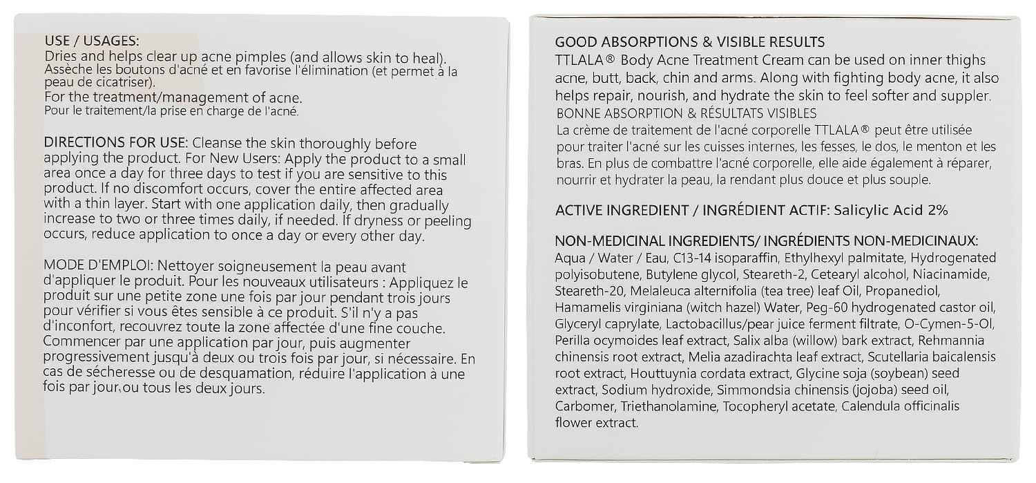 Butt Acne Clearing Treatment, Moisturizer Cream with 2% Salicylic Acid, Tea Tree Oil & Witch Hazel, Body Back Acne Treatment, Cystic Acne Treatment for Skin Delicate and Smooth 5.4oz