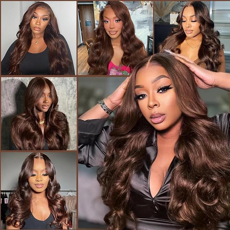 Brazilian Human Hair Bundles Dark Brown Body Wave 12-34 Inch 150g