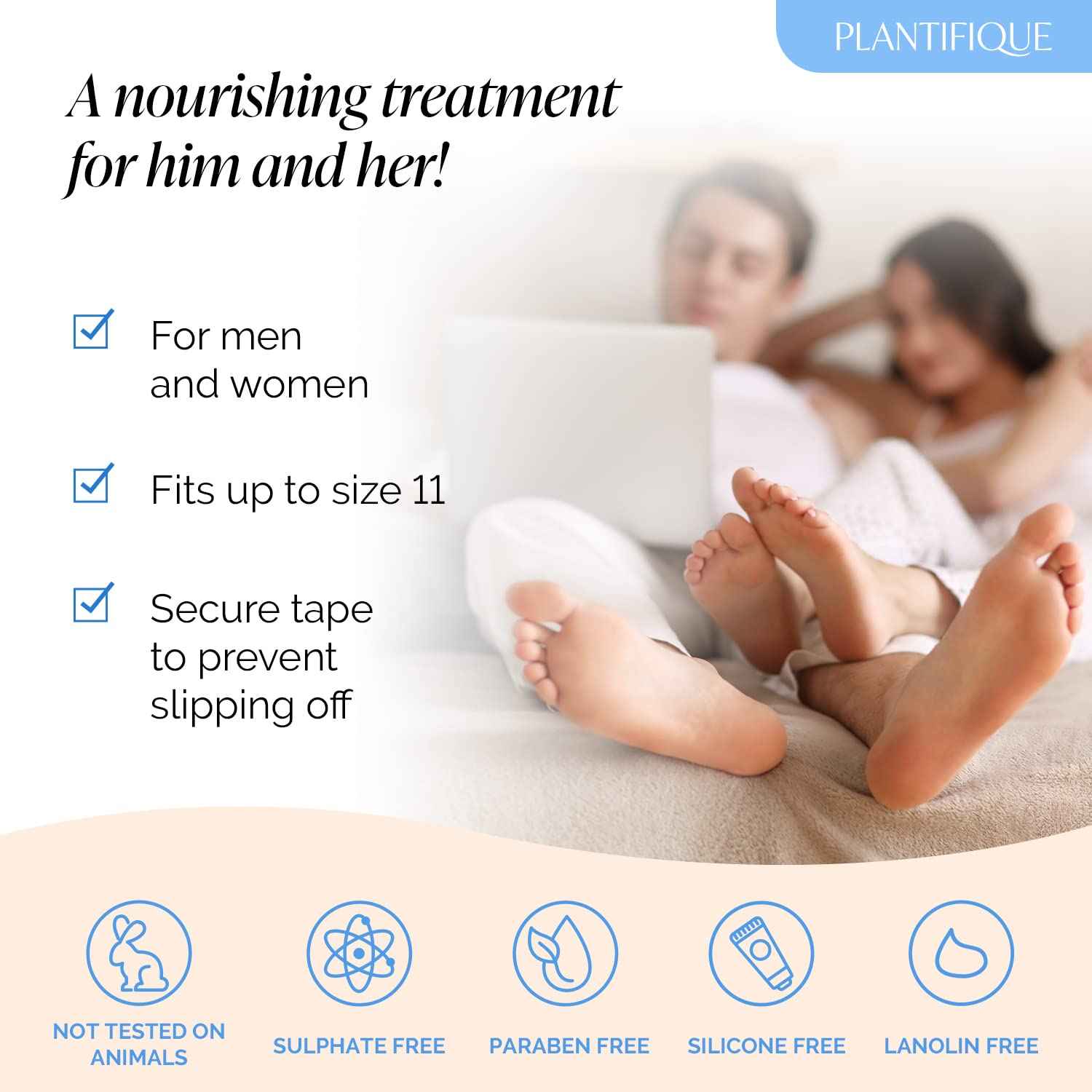 PLANTIFIQUE Korean Foot Mask with Shea Butter 8 Pairs box for Dry & Cracked Feet | Hydrating Socks for Soft Heels | Intense Moisturizing and Repairing Dry Rough Skin | Foot Spa | Happy Feet Mask