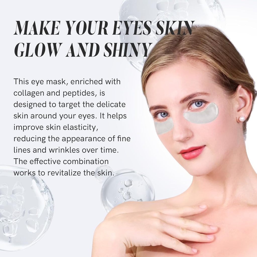 Under Eye Patches Gold and Hyaluronic Acid for puffy eyes,Rose Eye Masks for Dark Circles and Puffiness skin care Smooth Wrinkles products 30 Pairs