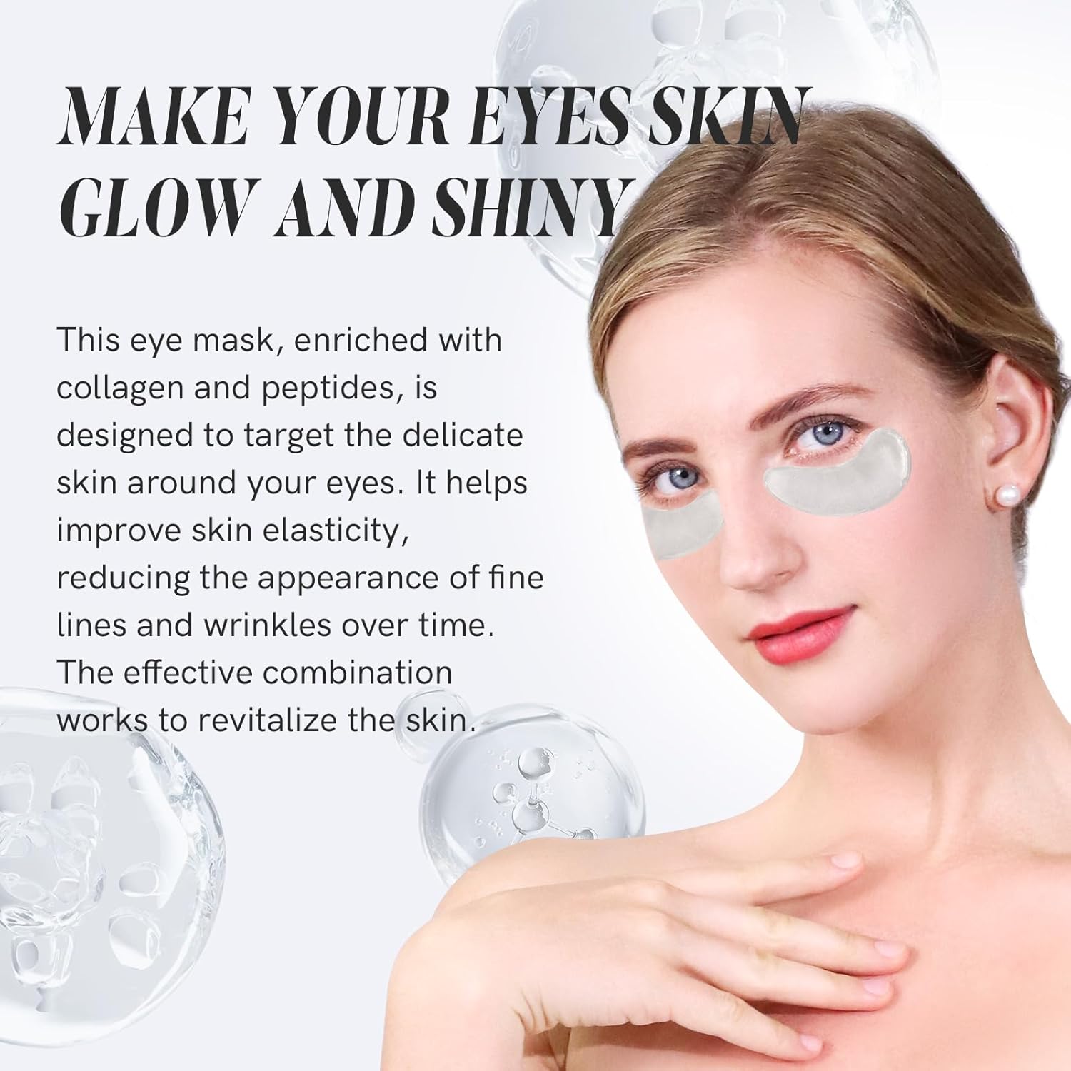 Under Eye Patches Gold and Hyaluronic Acid for puffy eyes,Rose Eye Masks for Dark Circles and Puffiness skin care Smooth Wrinkles products 30 Pairs