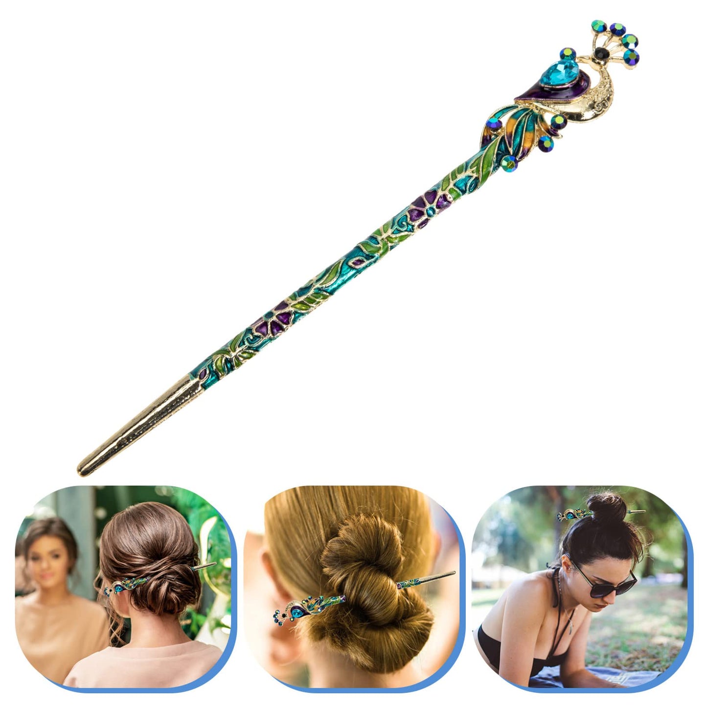 FOMIYES Hairpin Womens Hair Clips Metallic Hair Clips Metal Chop Sticks Chopsticks for Hair Updo Hairpins Hair Barrette Women Hair Stick Hair Stick Bun Holder Chinese Hair Chopstick