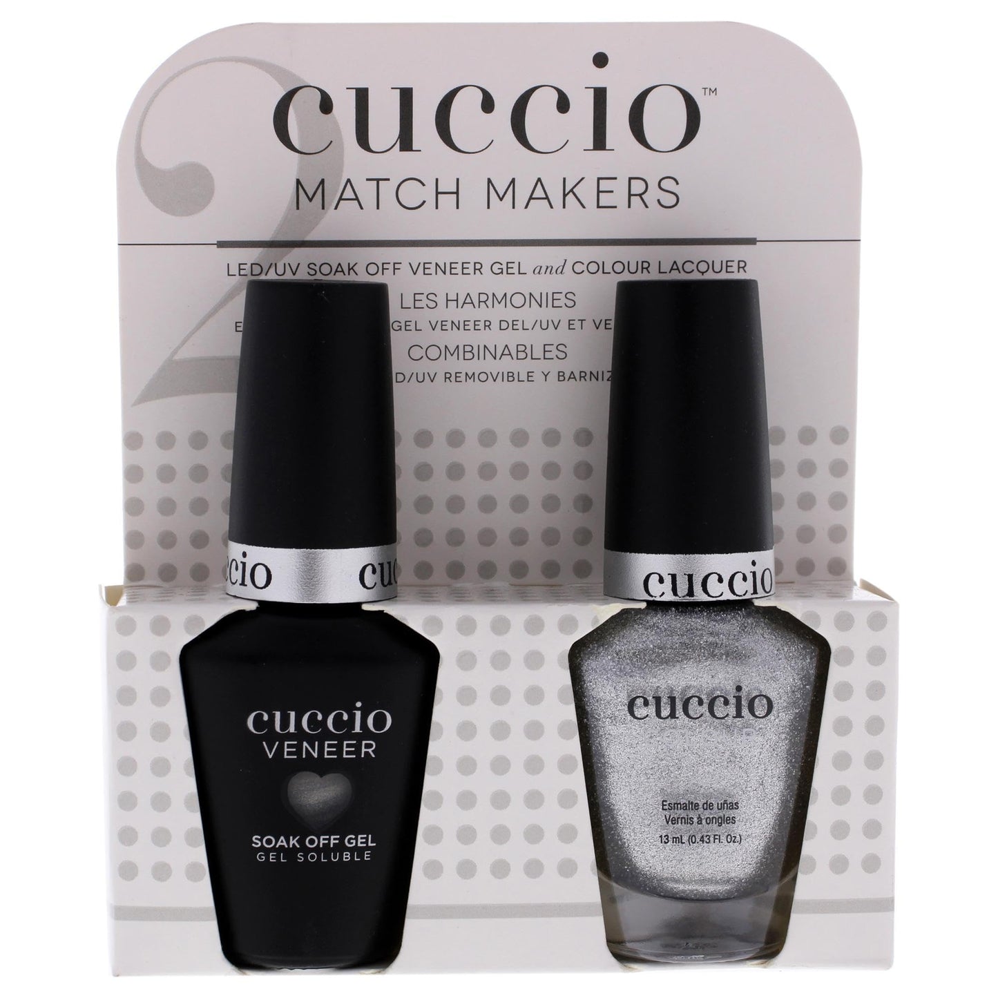 Cuccio Matchmaker - Colour Nail Lacquer & Veneer Gel Polish - Dance, Dance, Dance - For Manicures & Pedicures, Full Coverage - Long Lasting, High Shine - Cruelty, Formaldehyde & Toluene No - 0.43 oz