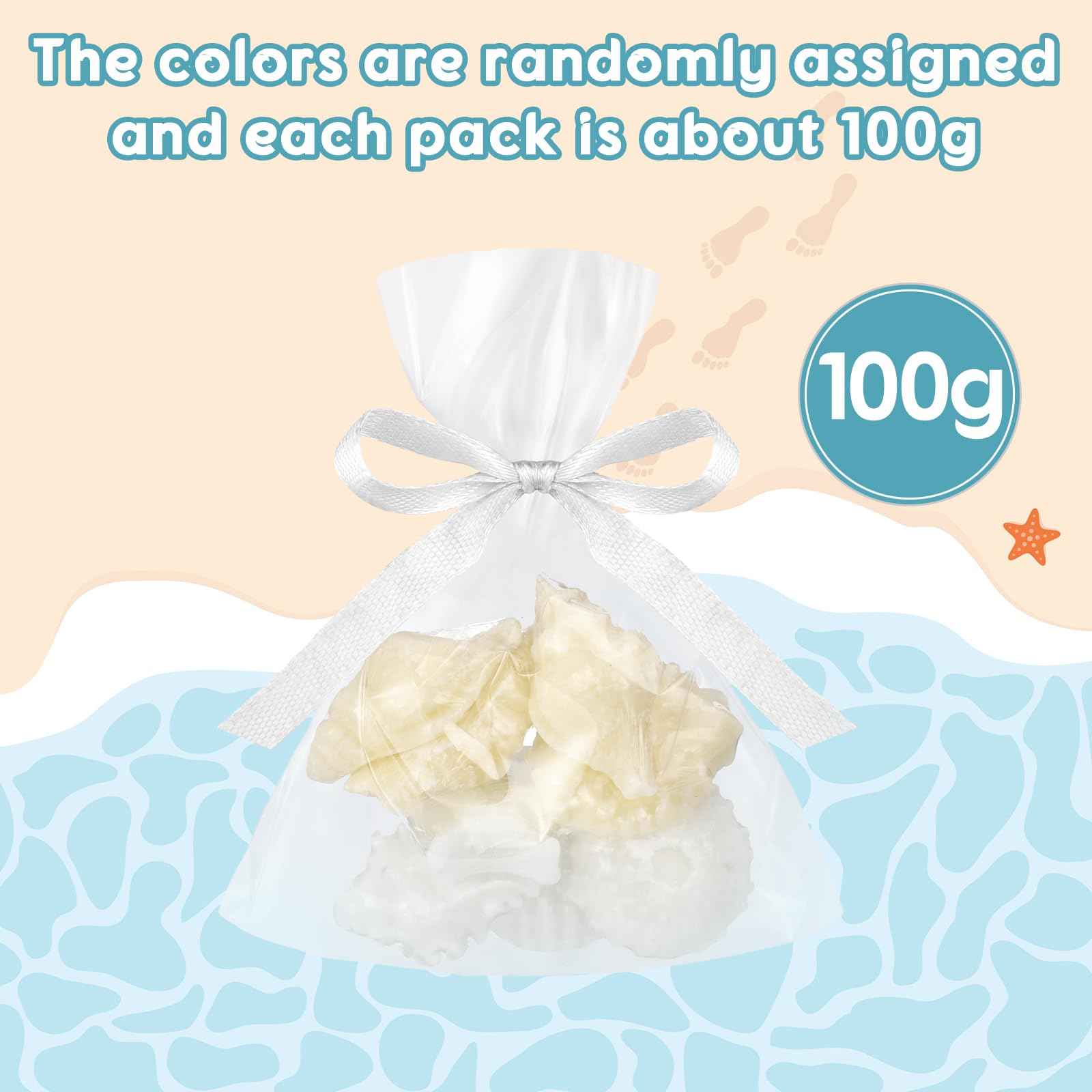 Lineshading 200g Sea Glass Soap Decor White Seashell Decorative Soaps for Bathroom Home Decor Beach Wedding Nautical Wedding Party Favors Beach Bridal Shower Favors