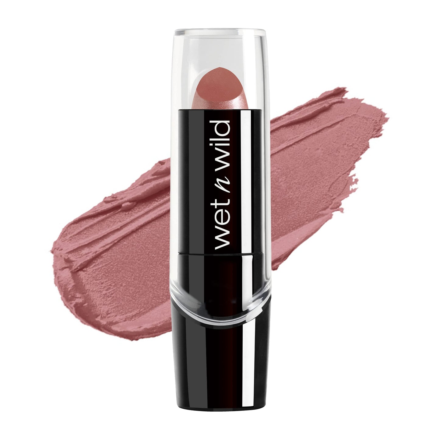 wet n wild Silk Finish Lipstick, Hydrating Rich Buildable Lip Color, Formulated with Vitamins A,E, & Macadamia for Ultimate Hydration, Cruelty-Free & Vegan - Dark Pink Frost