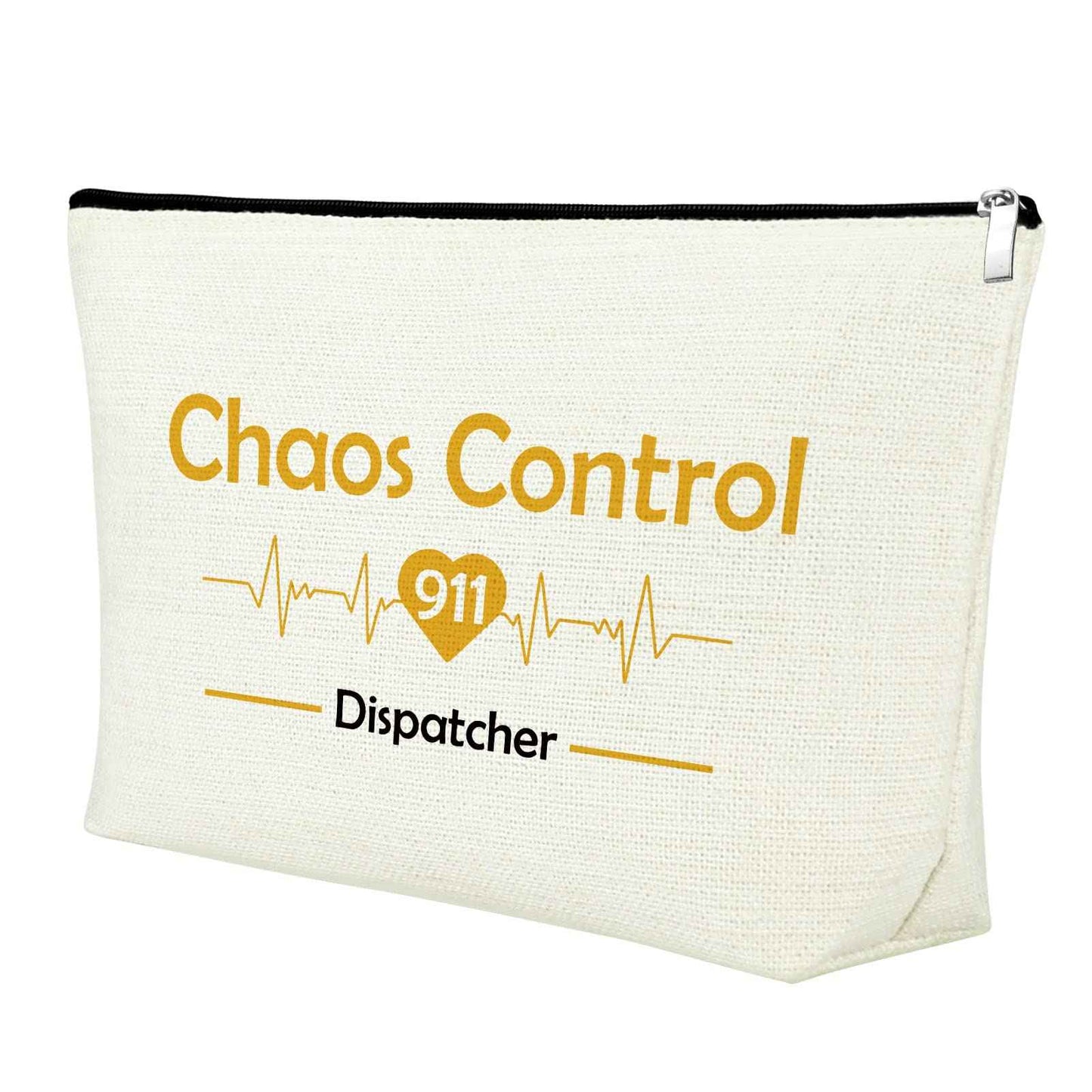 911 Dispatch Makeup Bag Dispatcher Gift Chaos Control 911 Dispatch Cosmetic Bag Thank You Gift for 911 Dispatcher 911 Operator Emergency Dispatcher Gift Birthday Gift for Dispatcher Travel Pouch